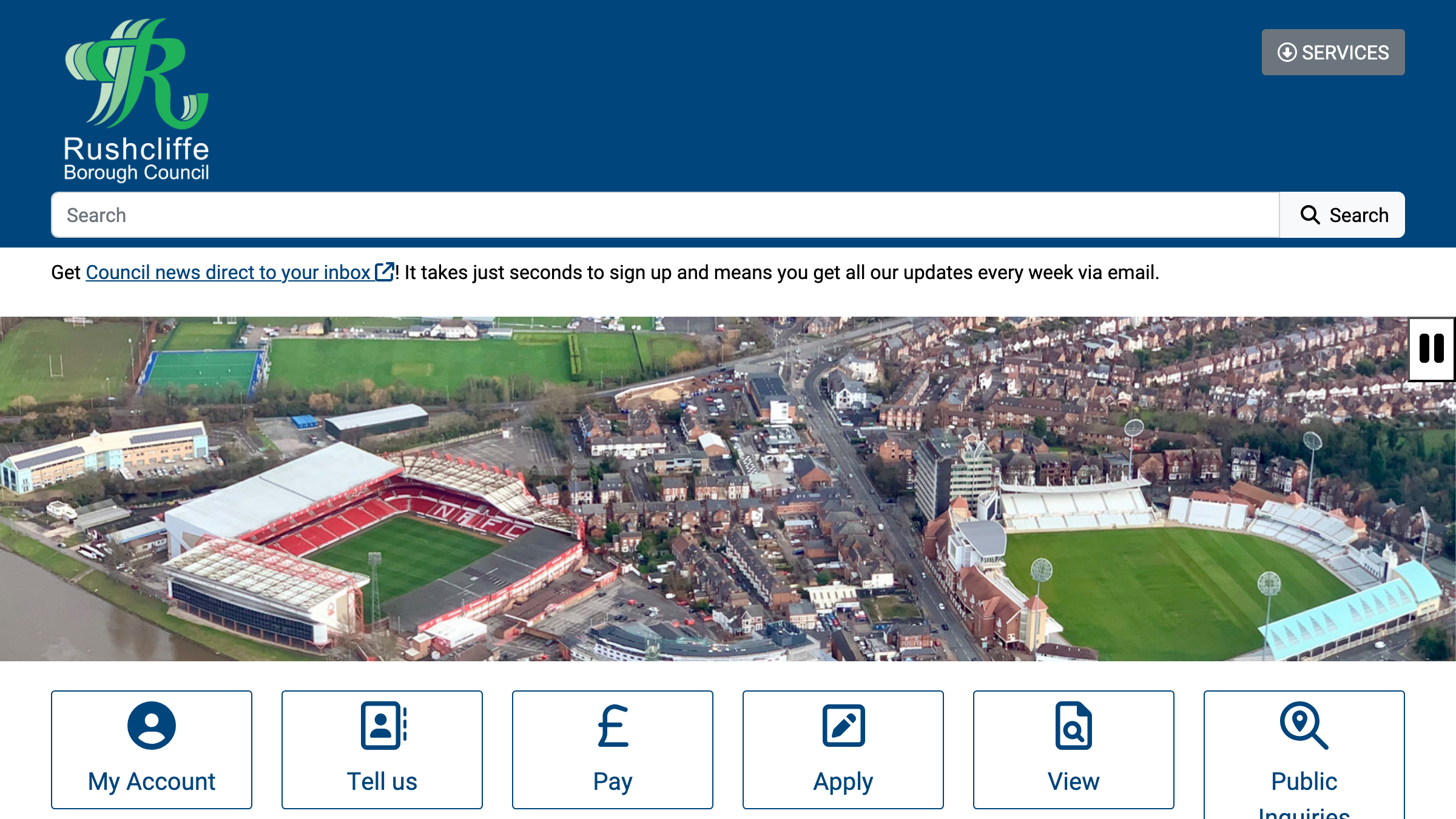 Rushcliffe website preview