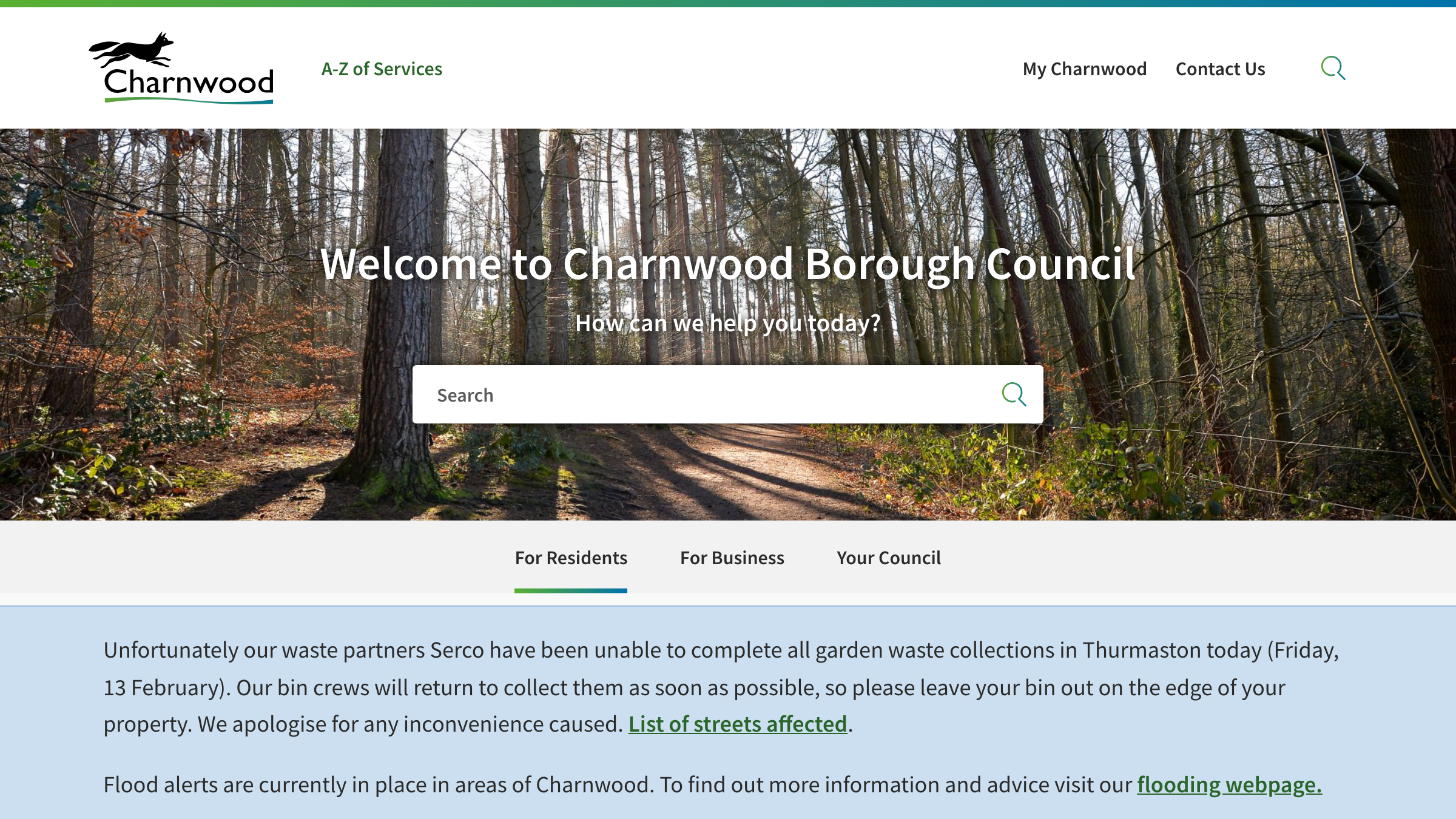 Charnwood website preview