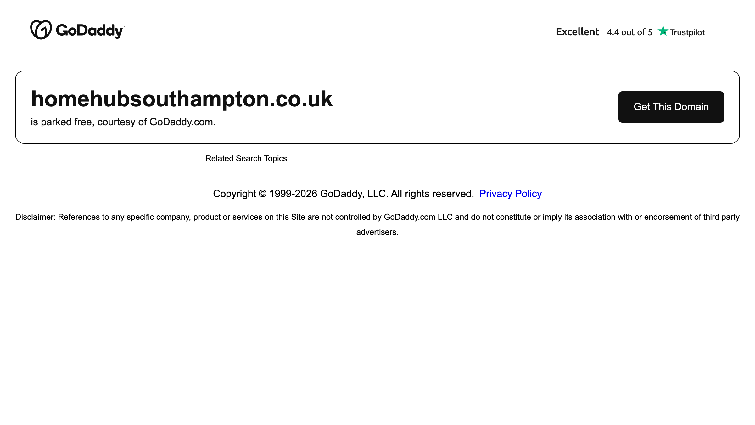 Home Hub Southampton page preview