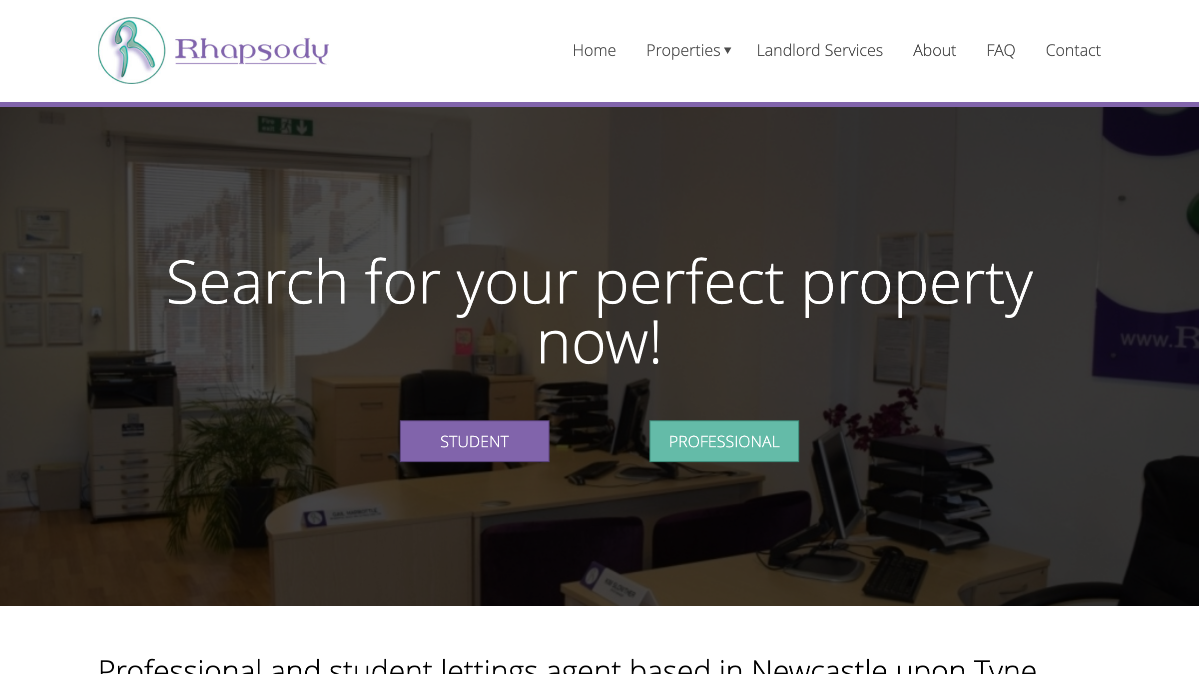 Rhapsody Property Consultants page preview