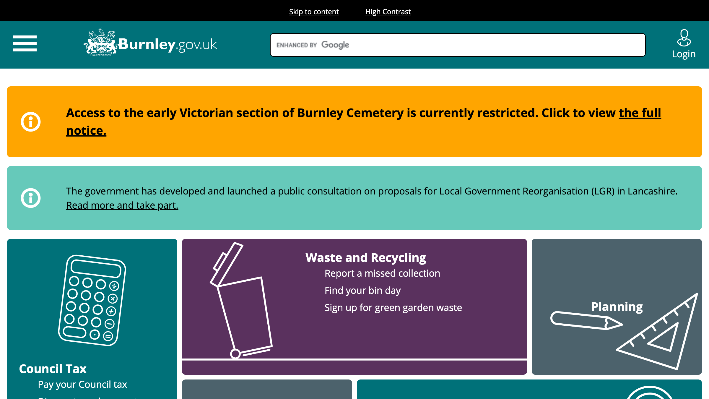 Burnley website preview