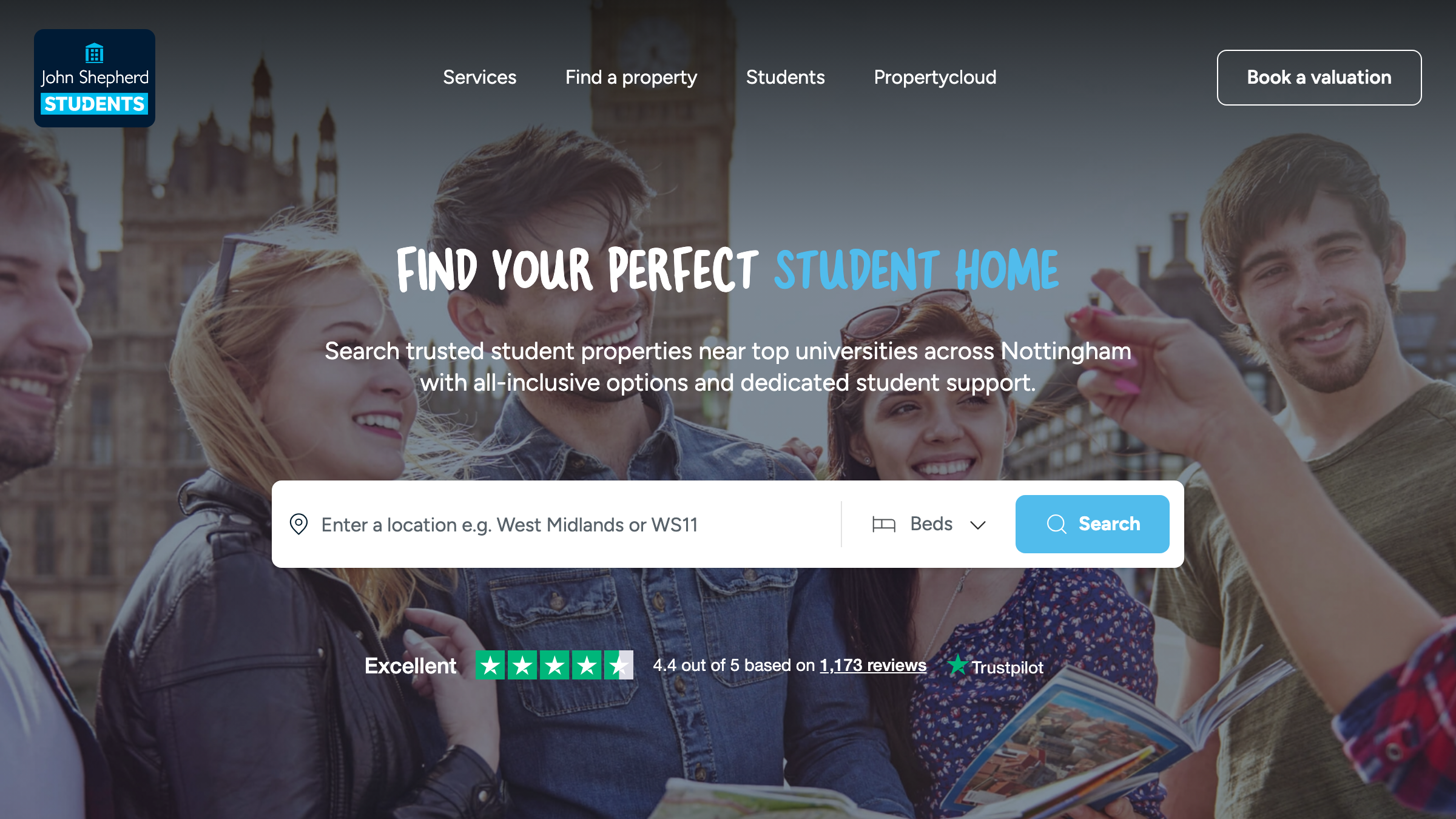 Uni2Rent page preview