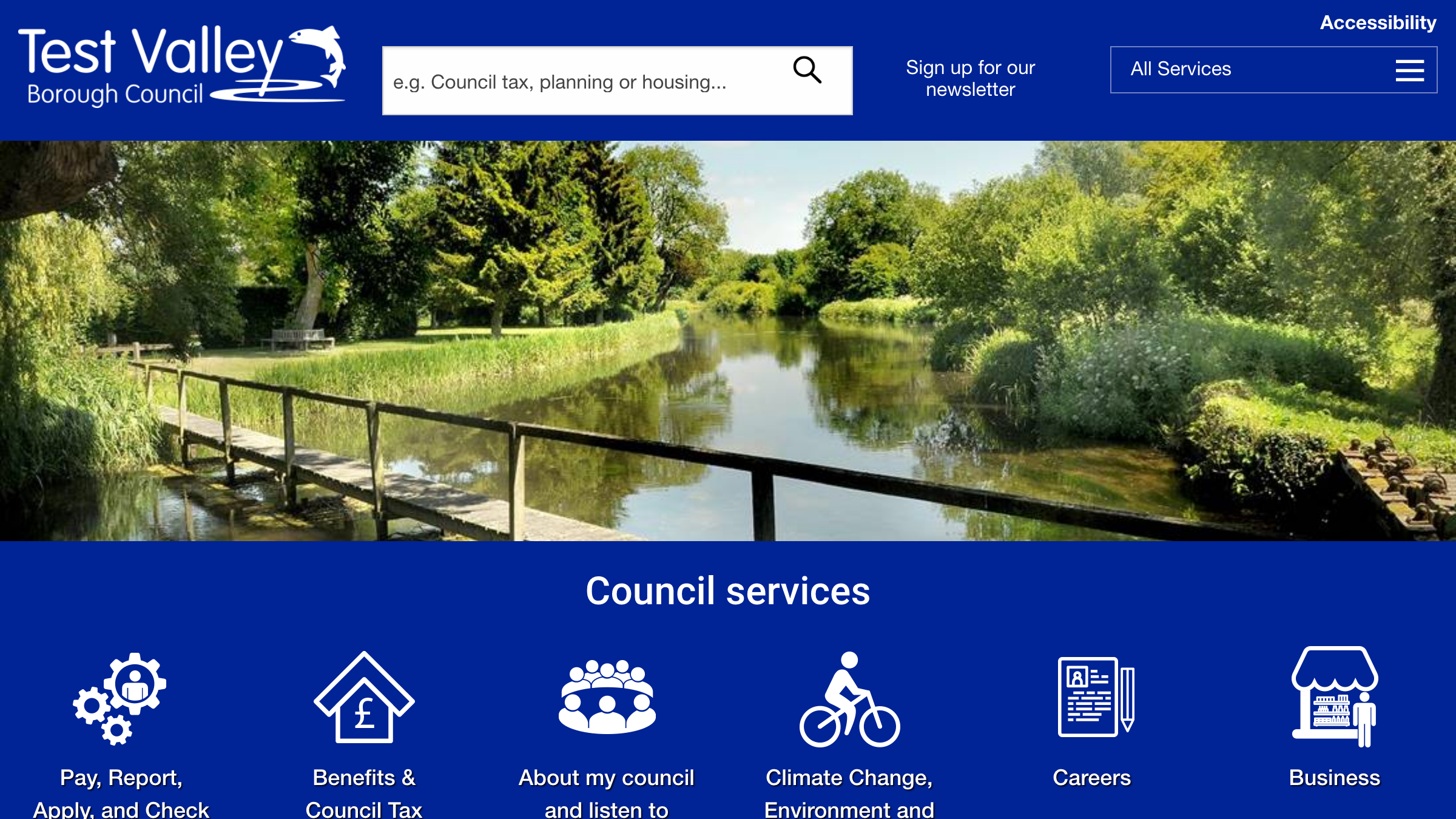 Test Valley website preview