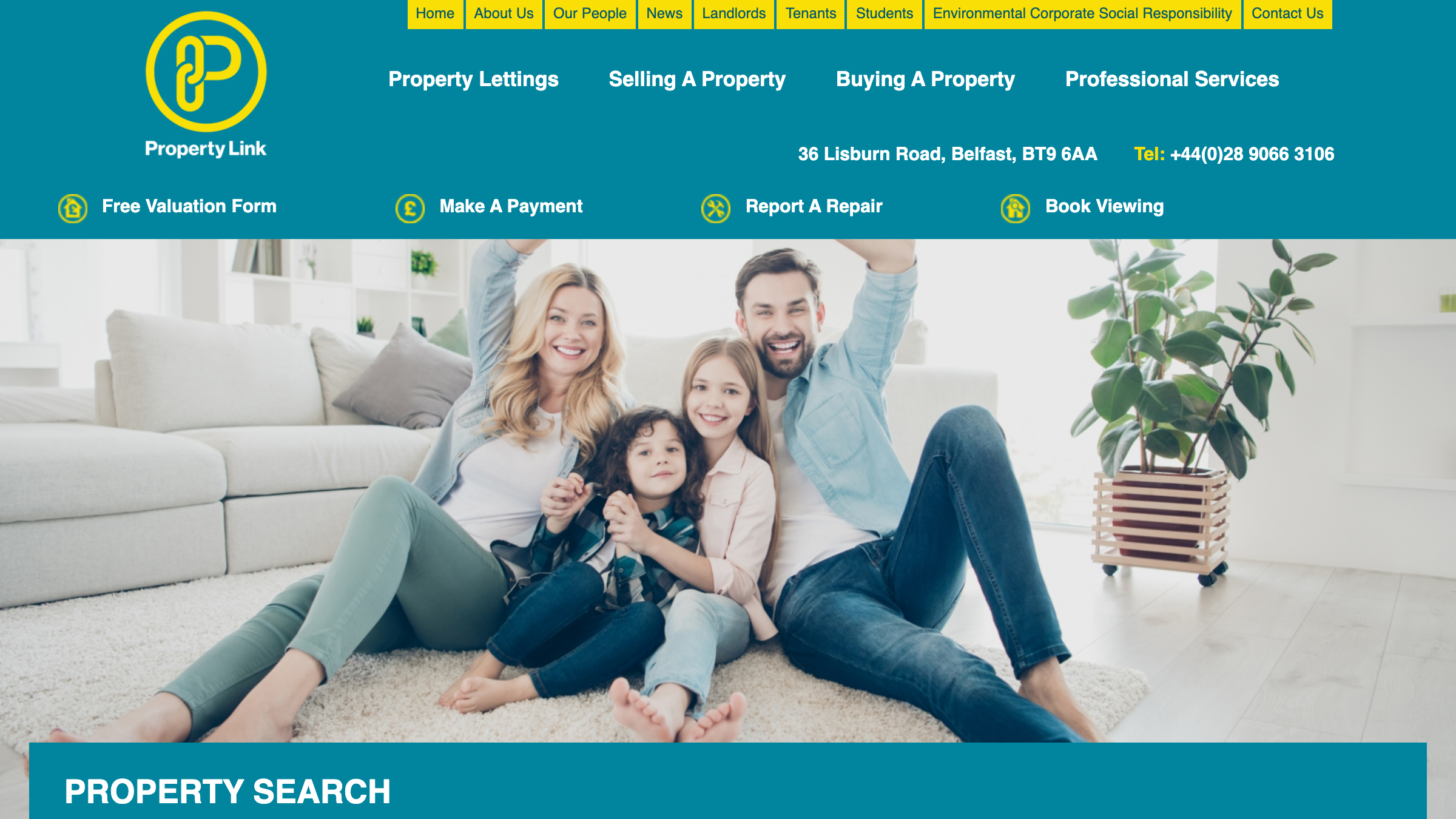 Property Link NI page preview