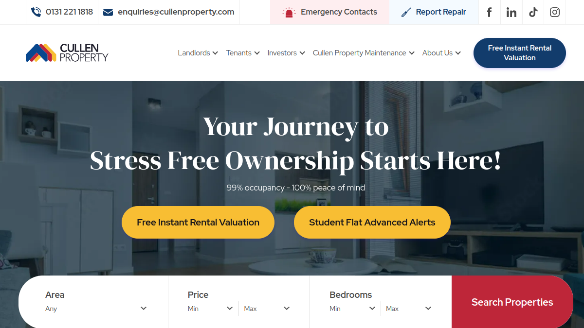 Cullen Property page preview