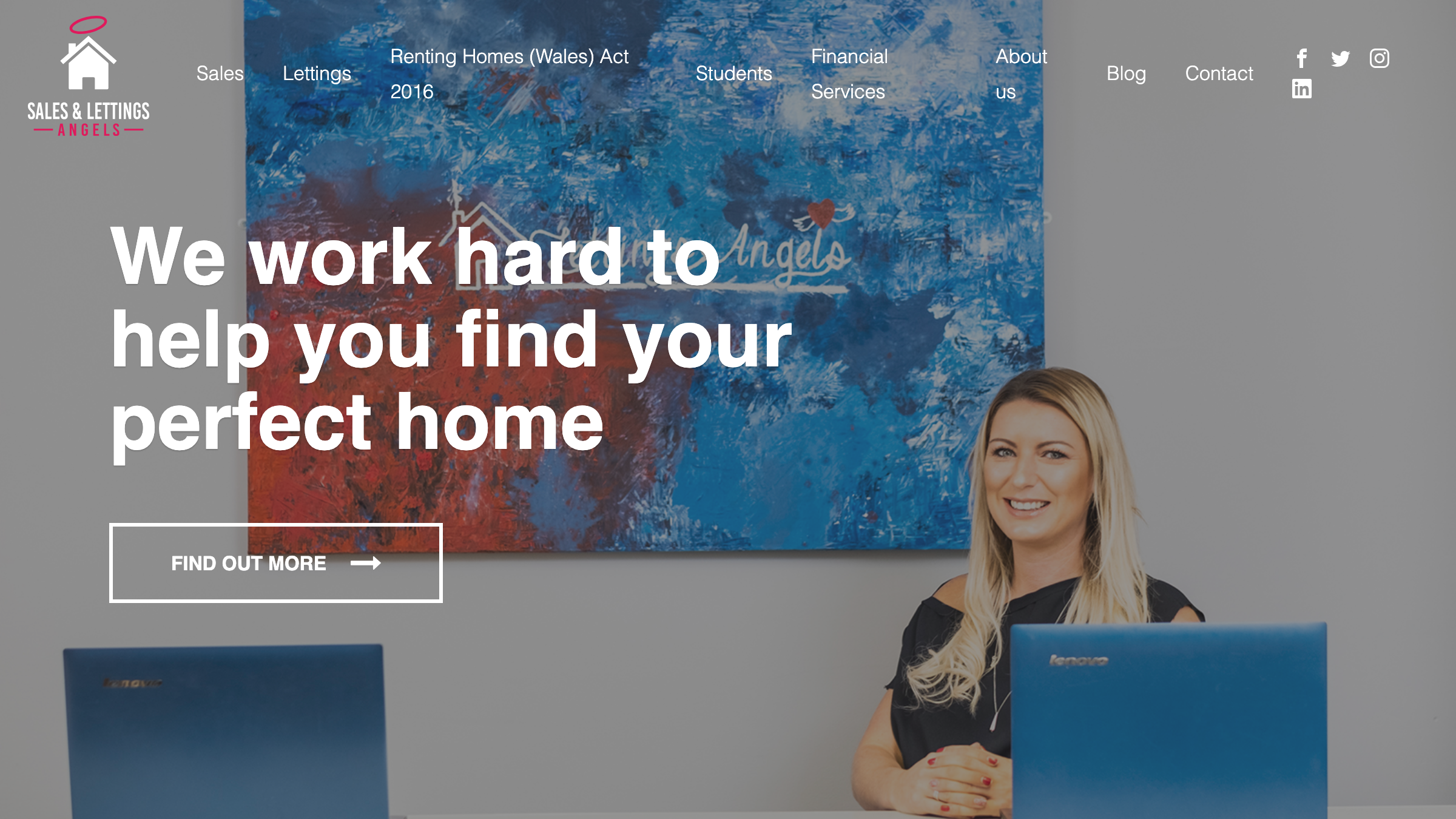 Sales & Lettings Angels page preview
