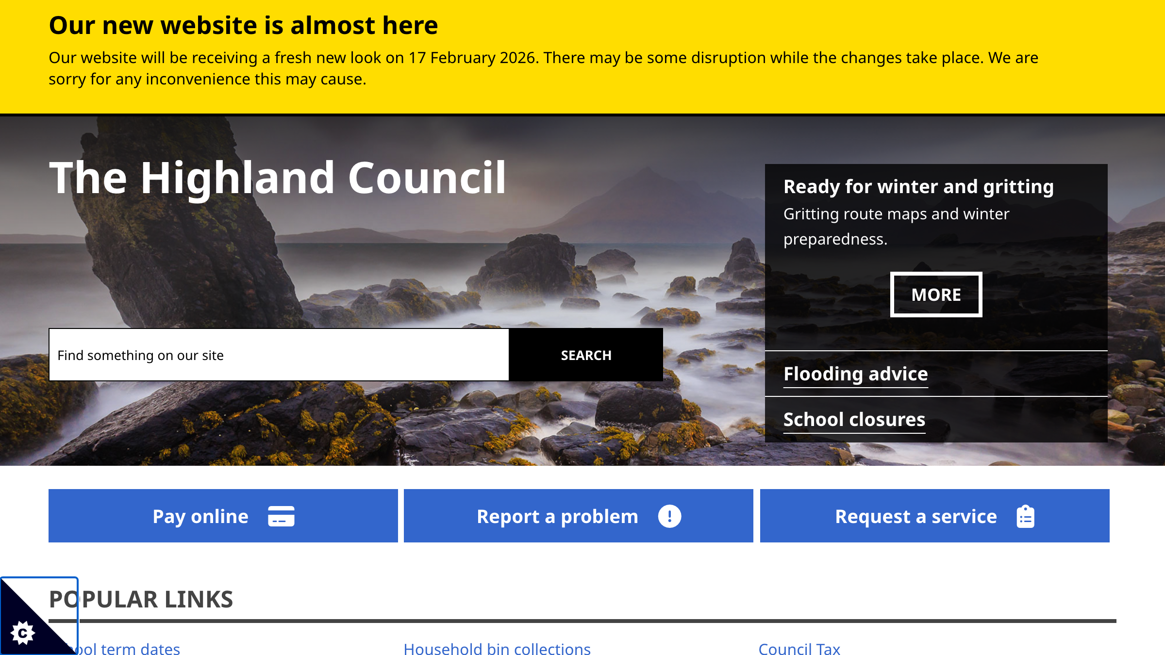 Highland website preview