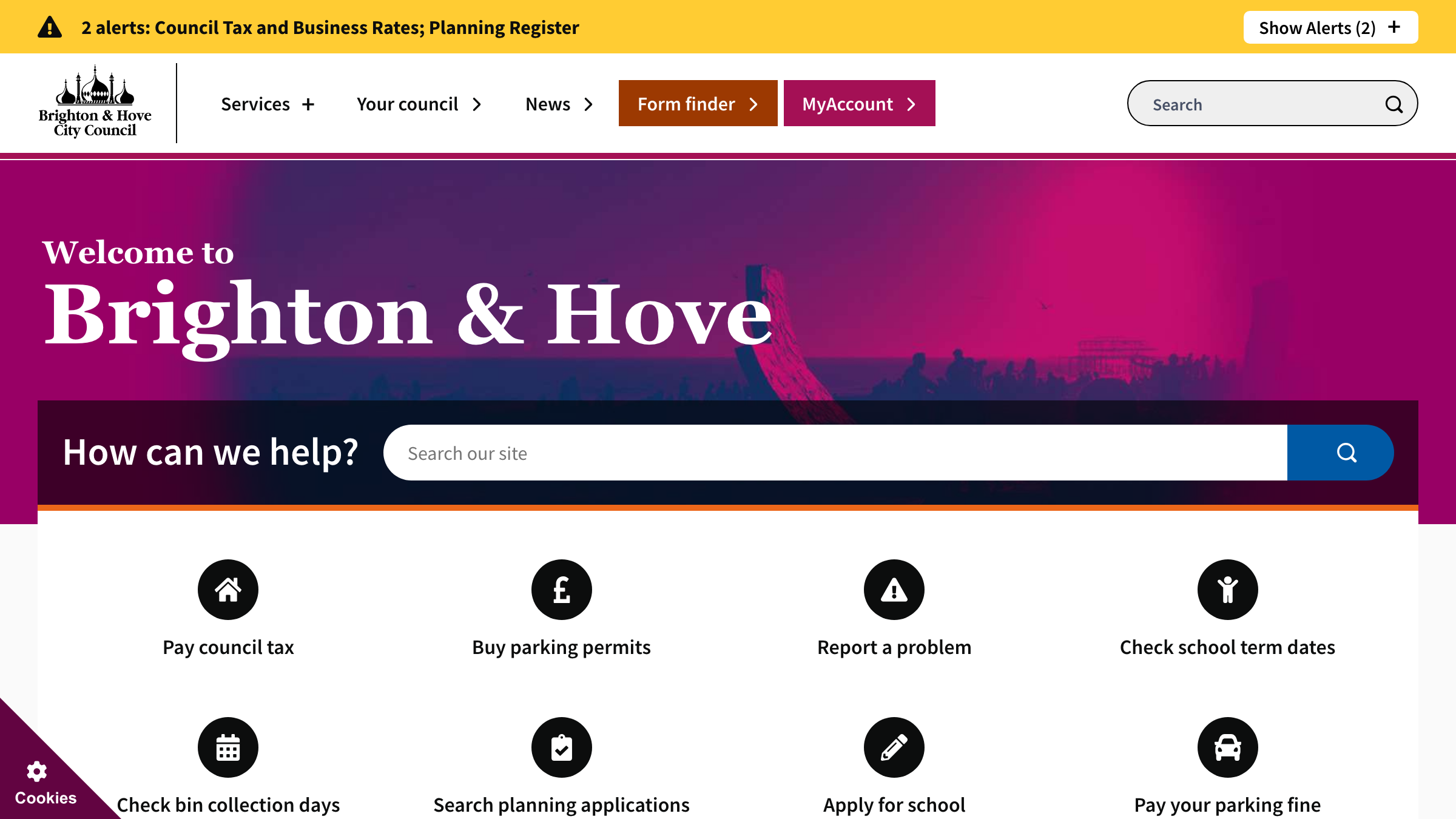 Brighton and Hove website preview
