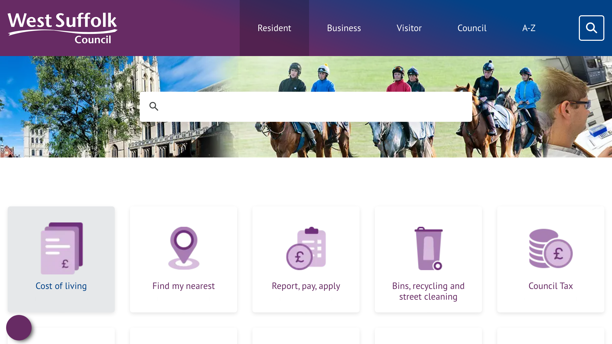 West Suffolk website preview