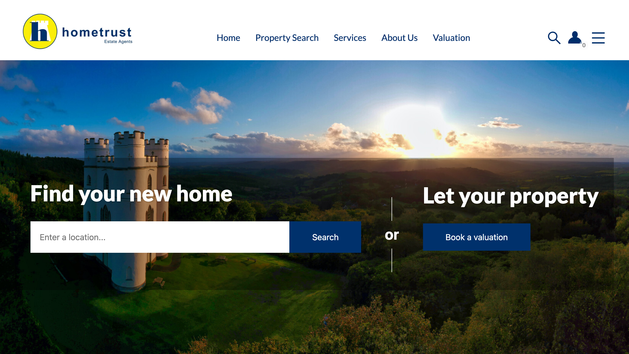 Hometrust Estate Agents page preview