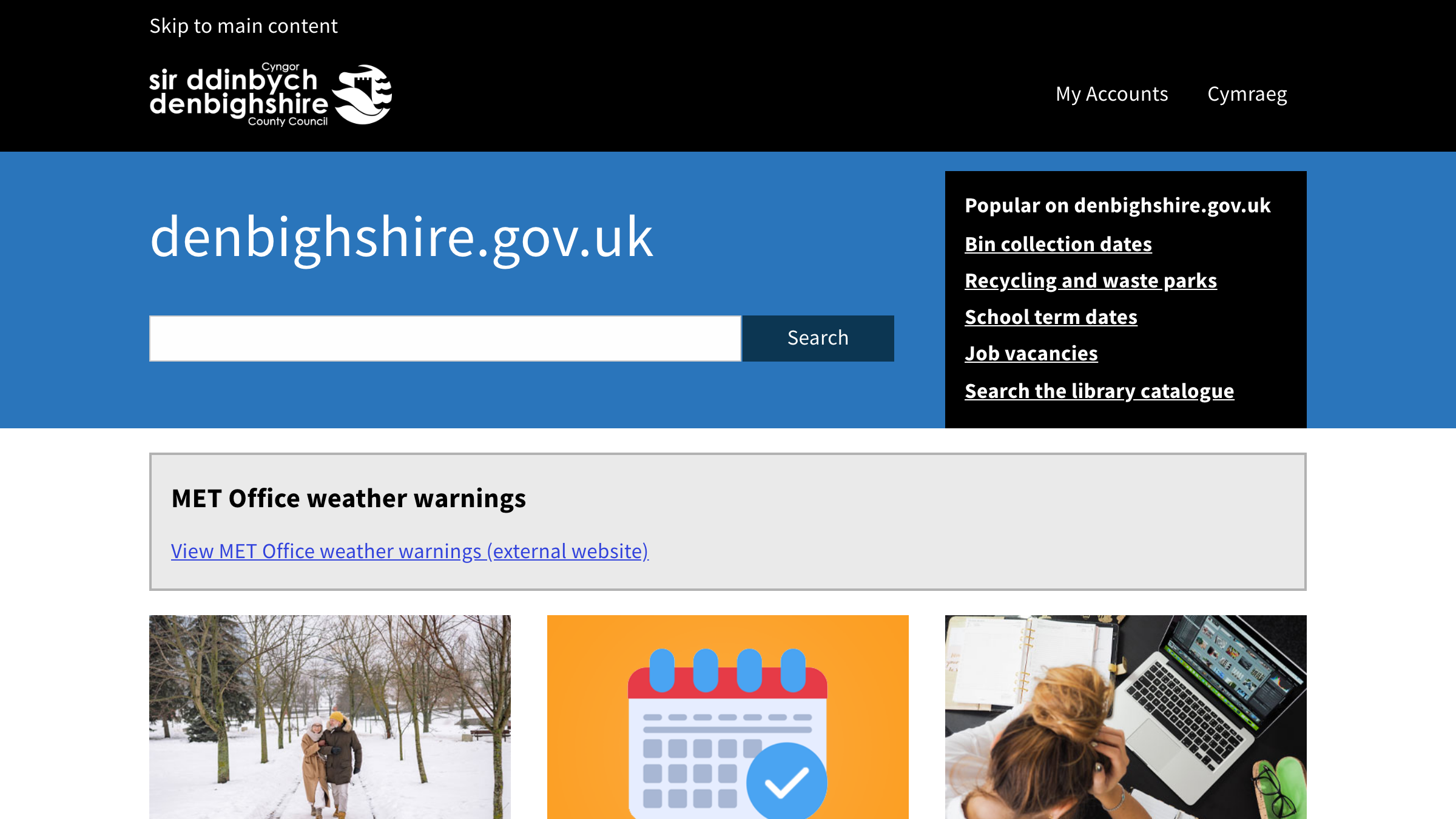 Denbighshire website preview