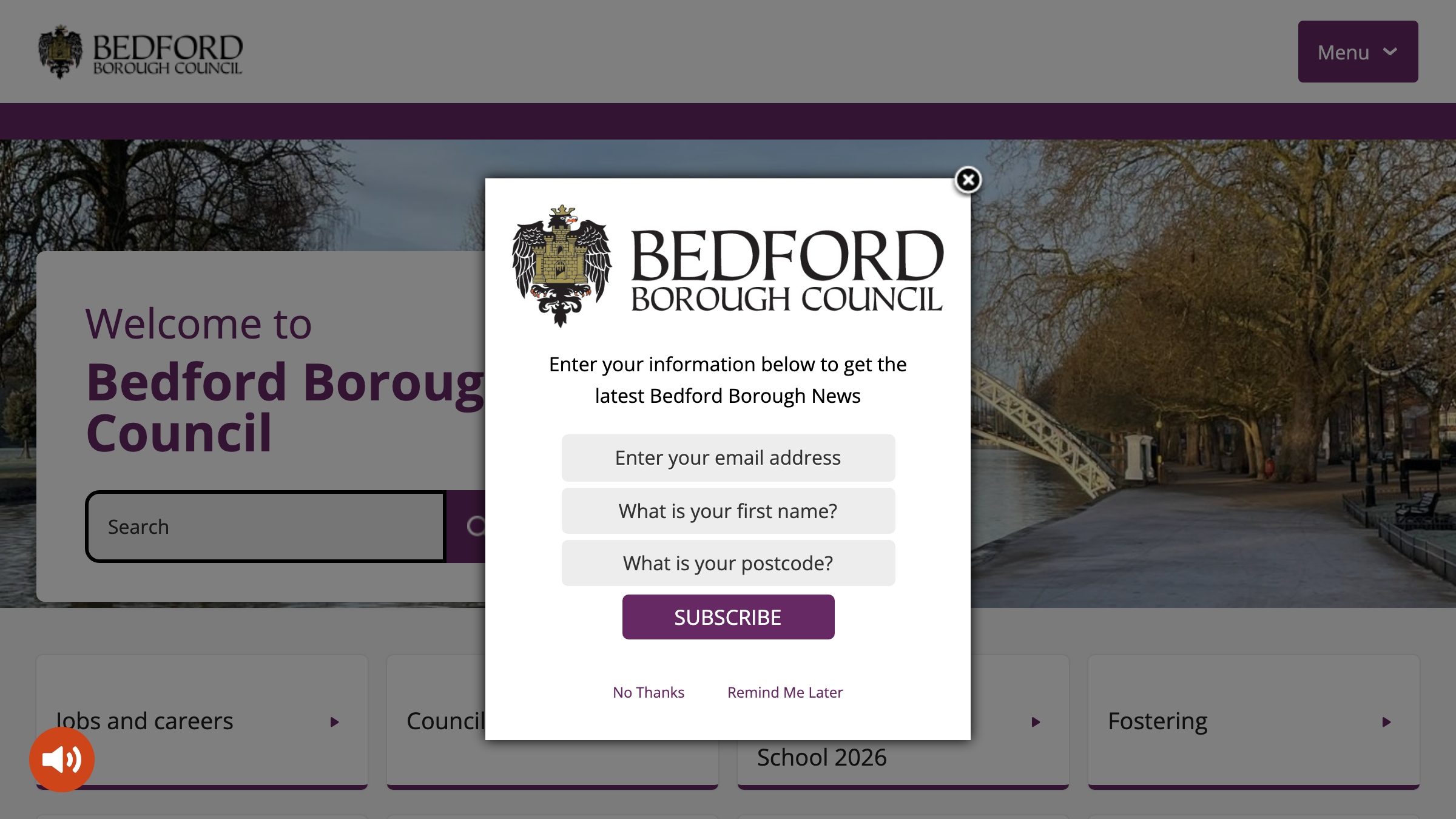 Bedford website preview