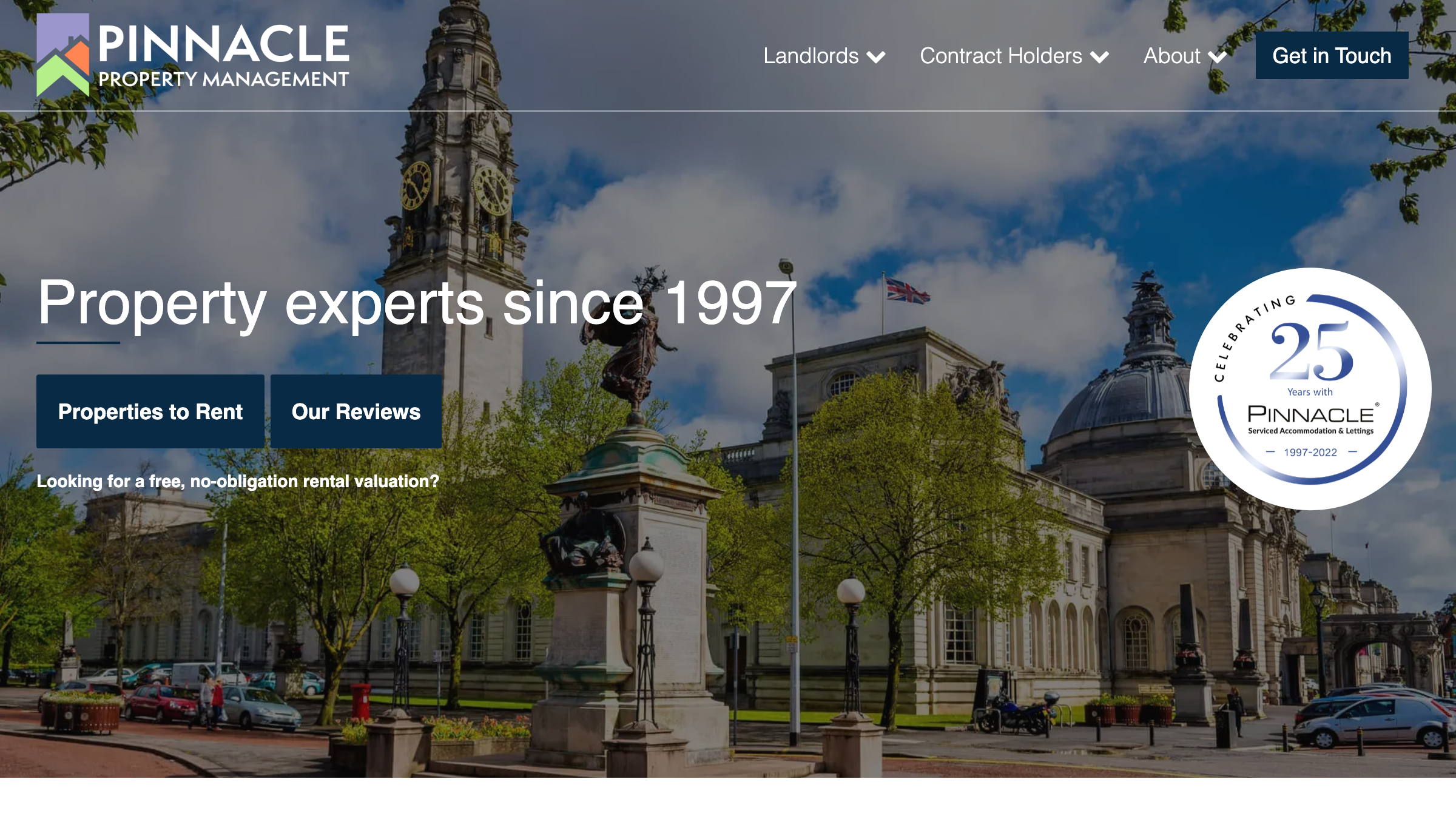 Pinnacle Letting & Estate Agents page preview