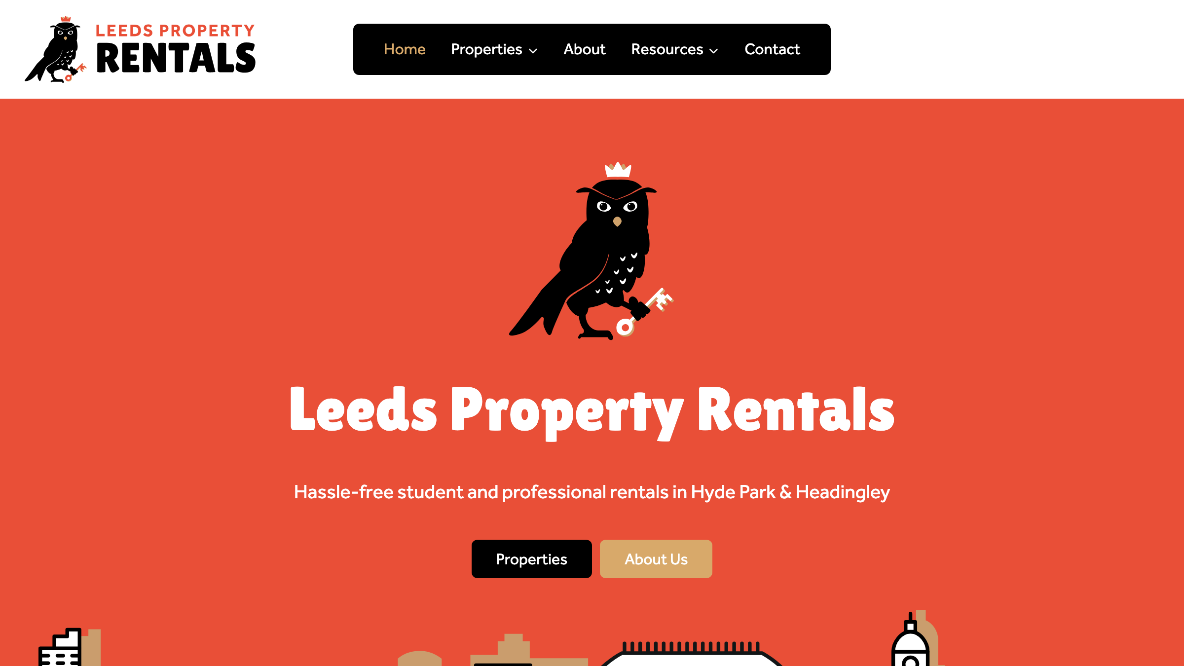 Leeds Property Rentals page preview