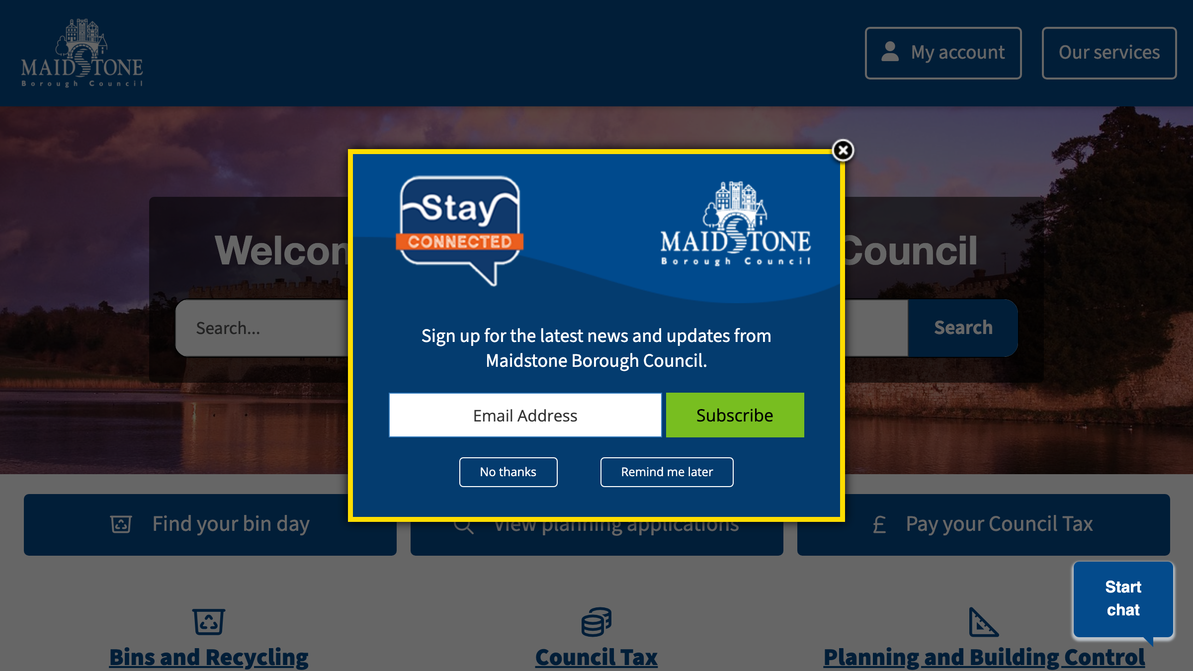 Maidstone website preview