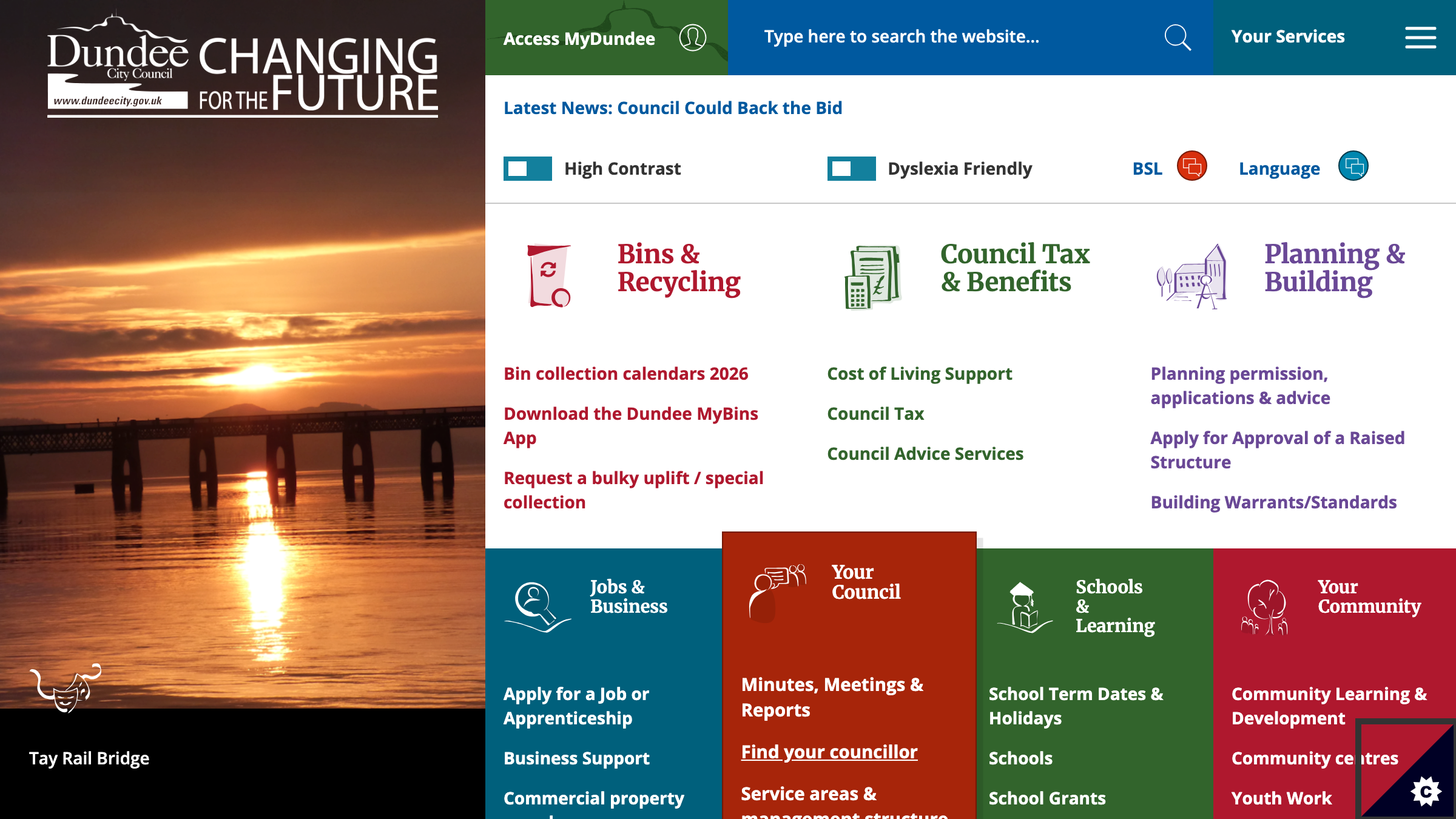 Dundee City website preview