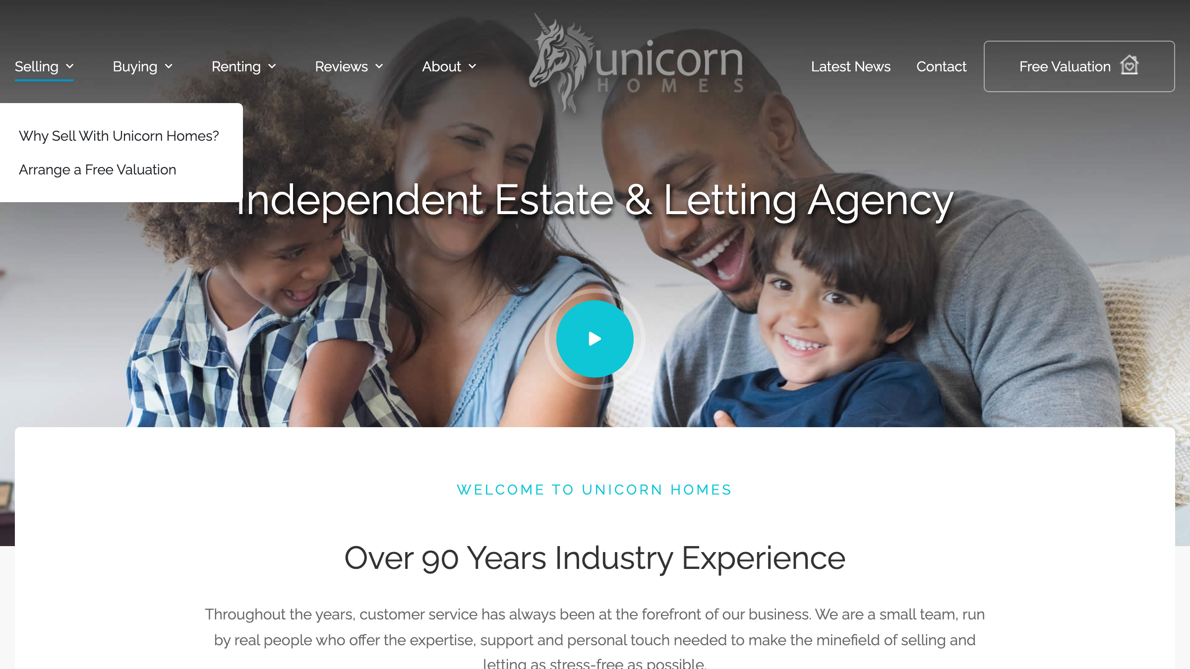 Unicorn Homes page preview