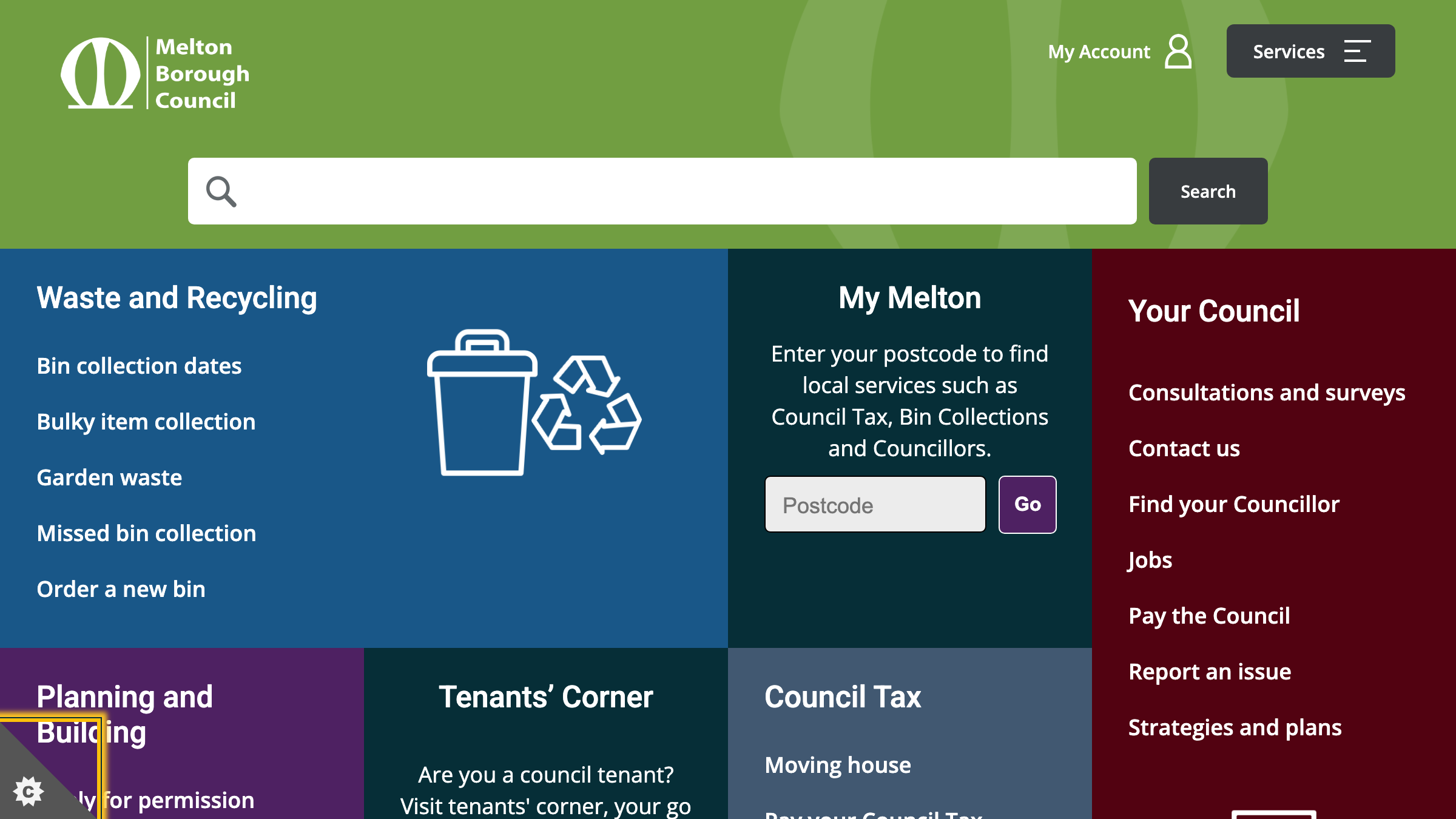 Melton website preview