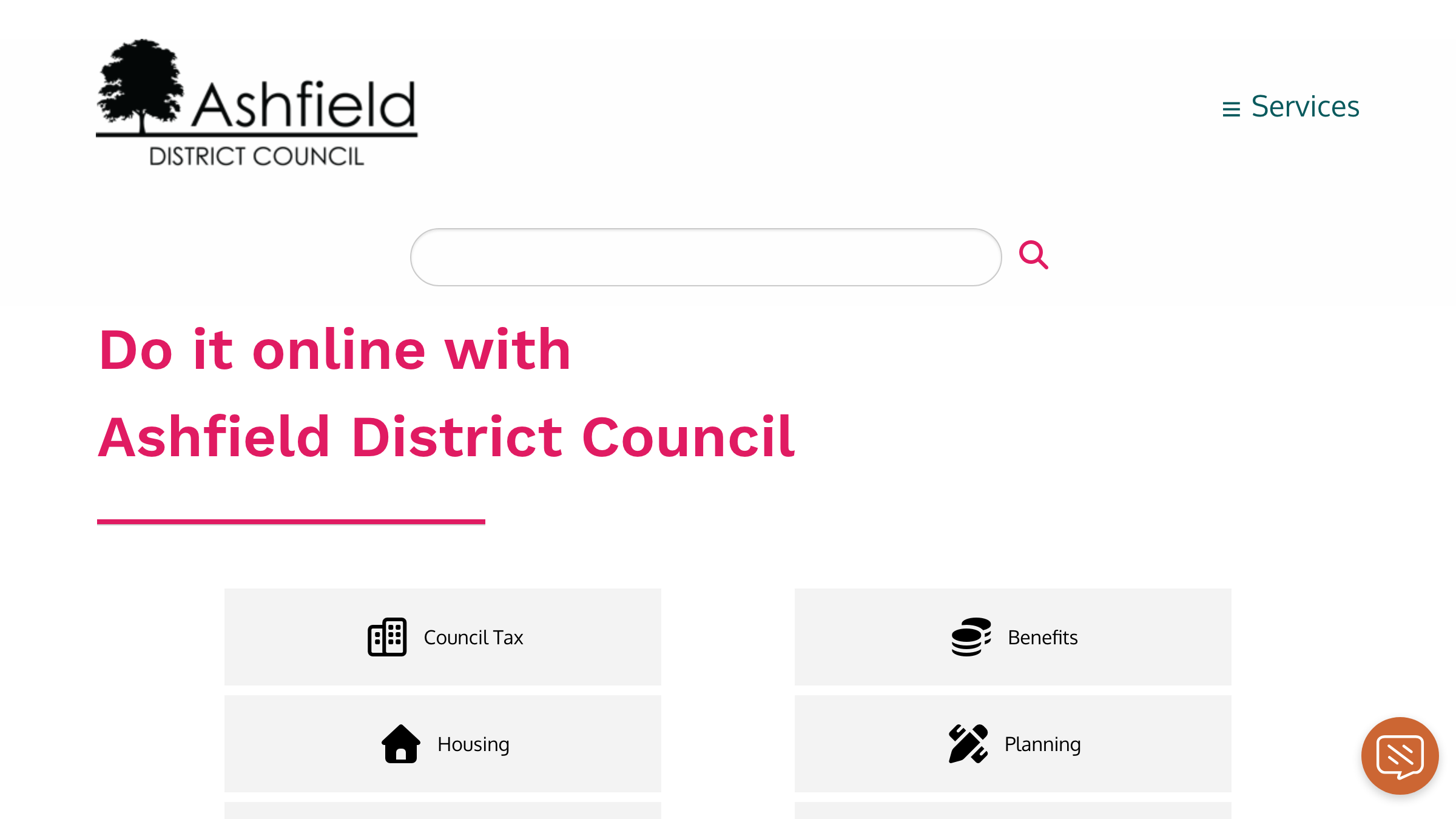 Ashfield website preview