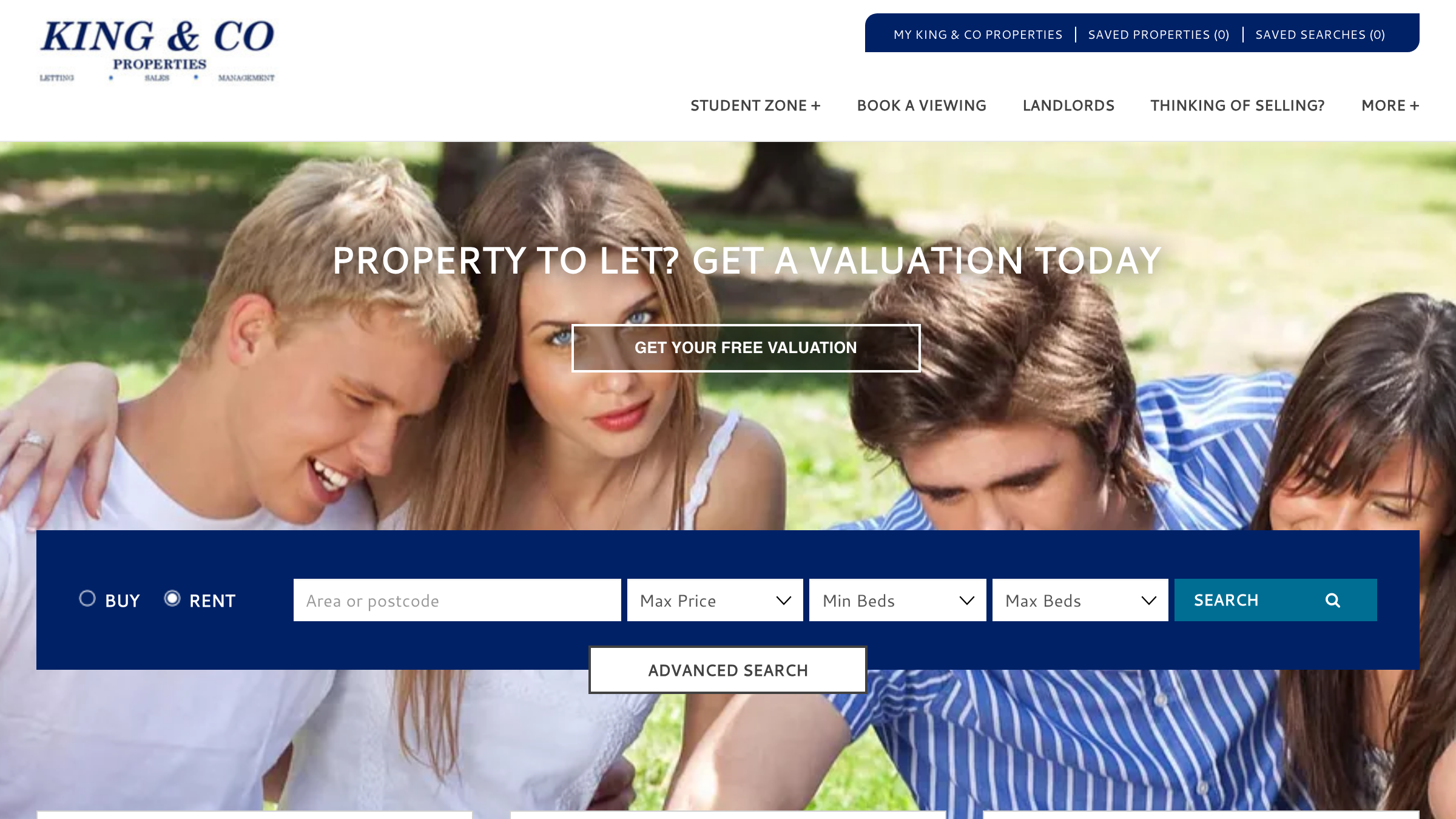King & Co Properties page preview