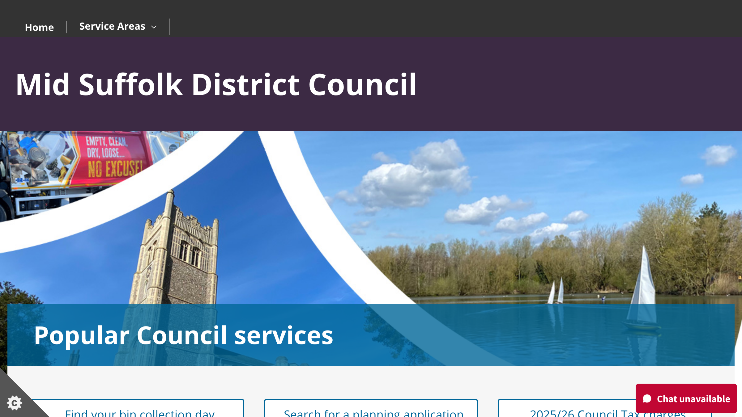 Mid Suffolk website preview