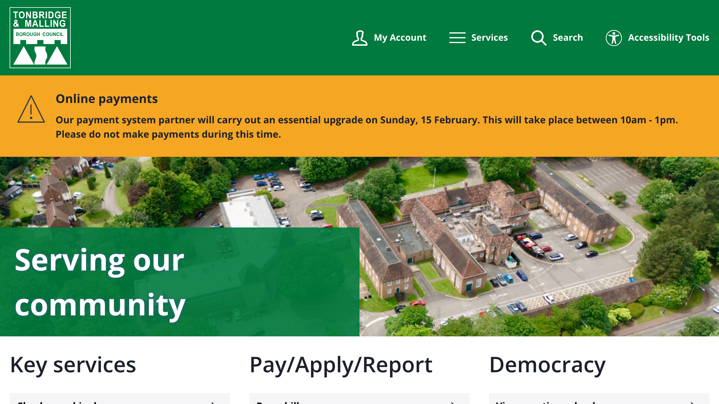 Tonbridge and Malling website preview