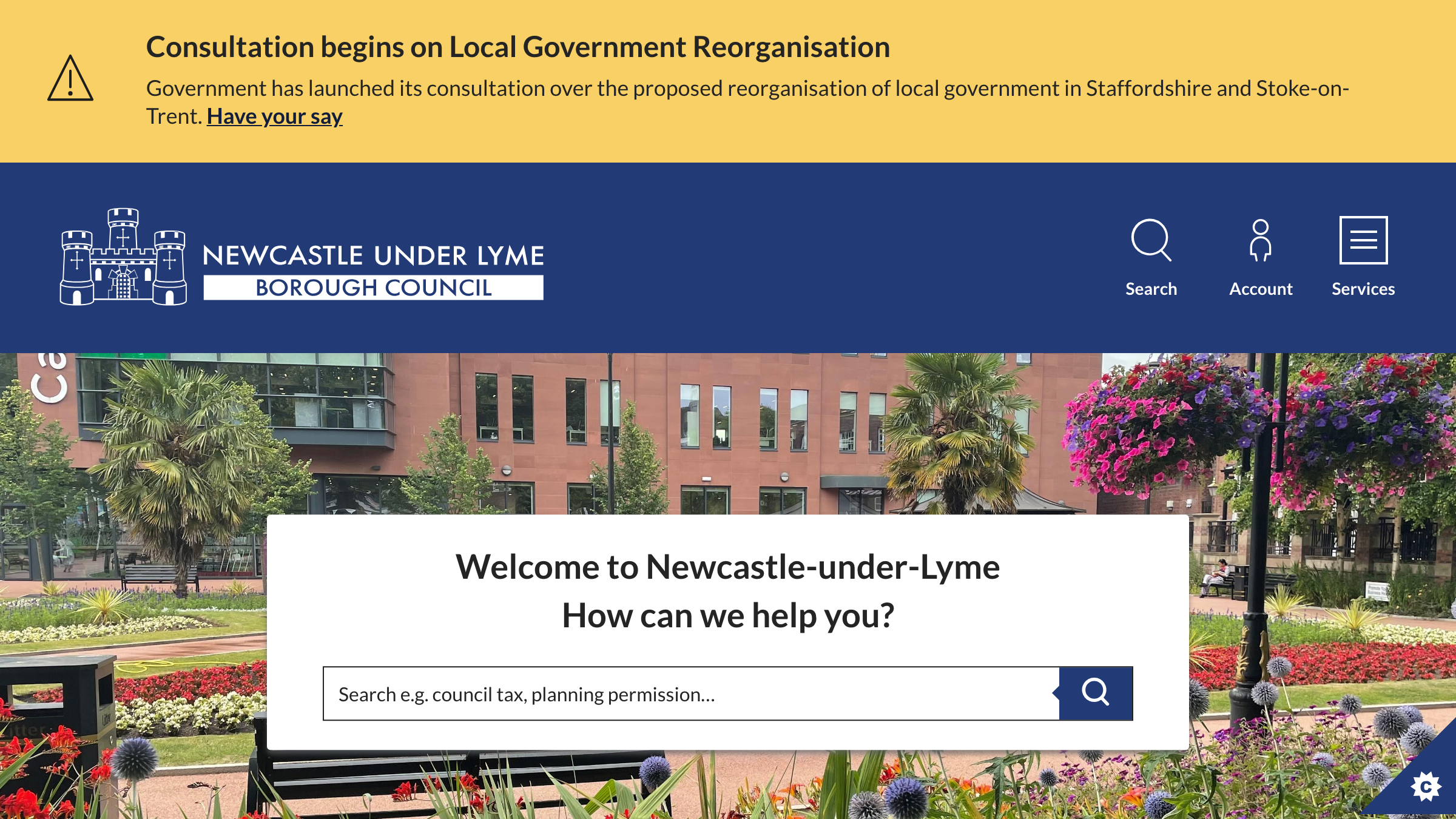 Newcastle-under-Lyme website preview