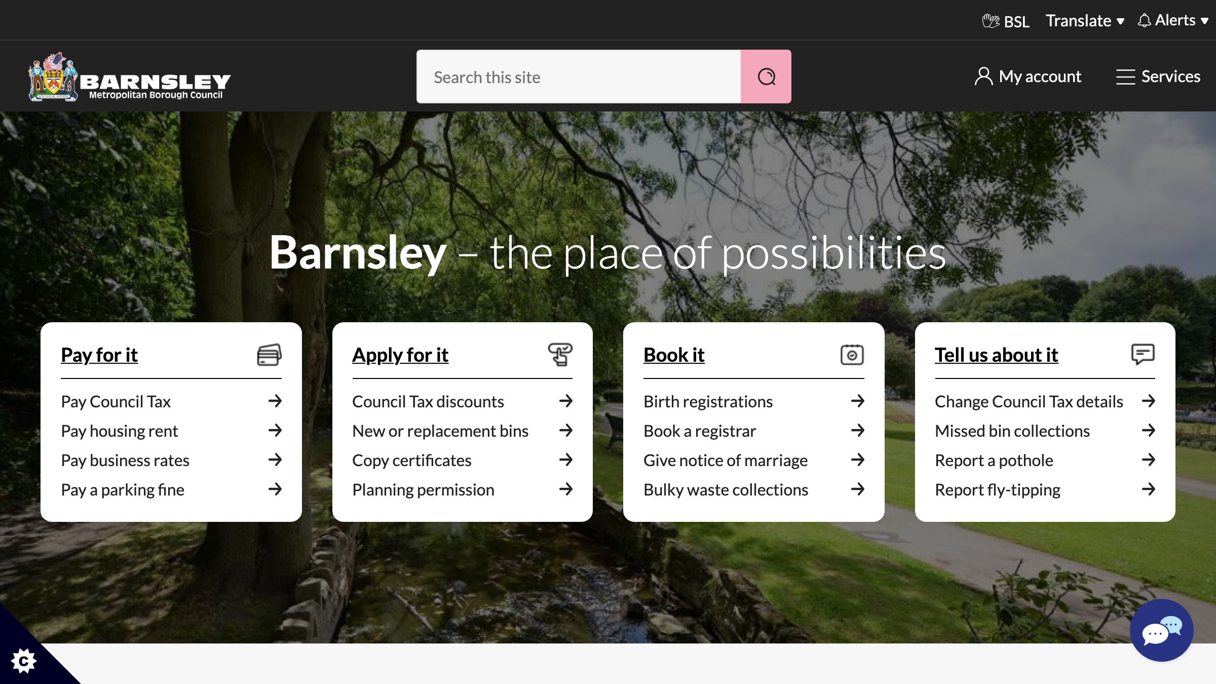 Barnsley website preview