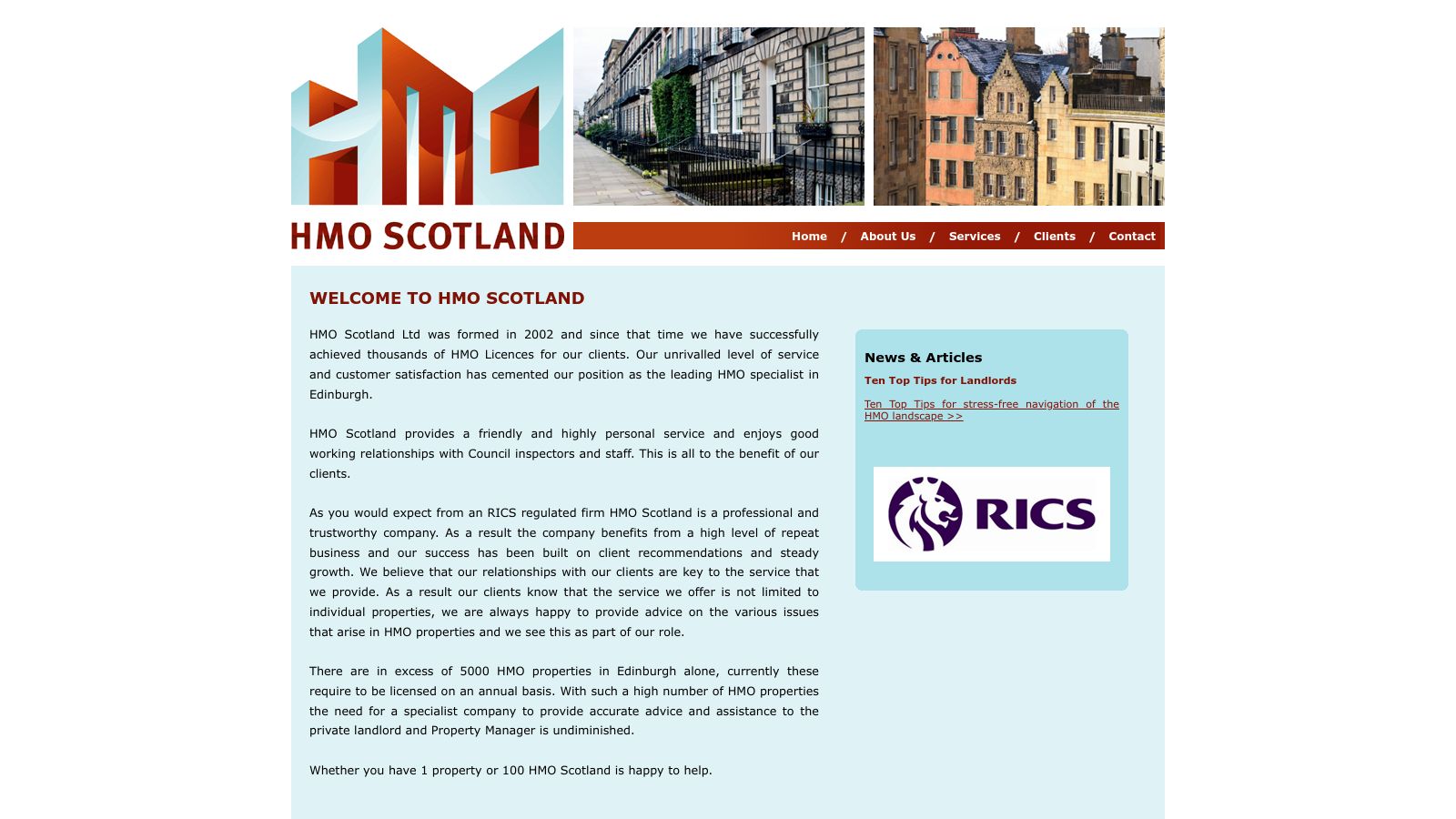 HMO Scotland page preview