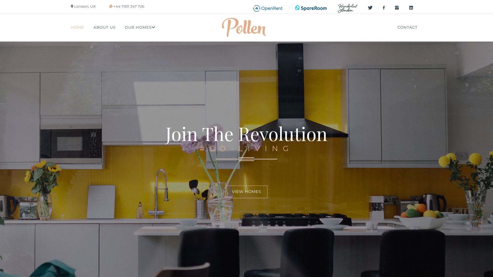 Pollen London page preview