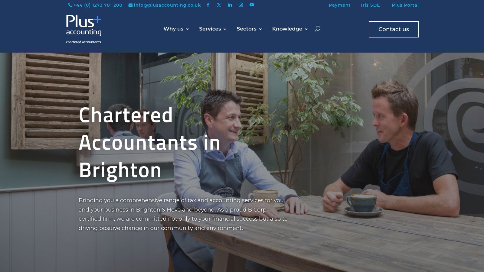 Plus Accounting page preview