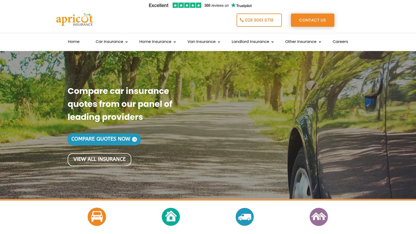 Apricot Insurance page preview