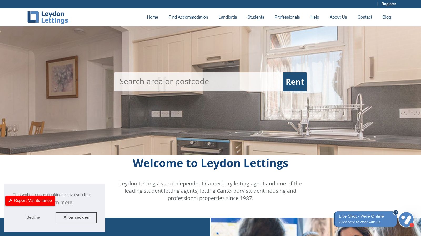 Leydon Lettings page preview