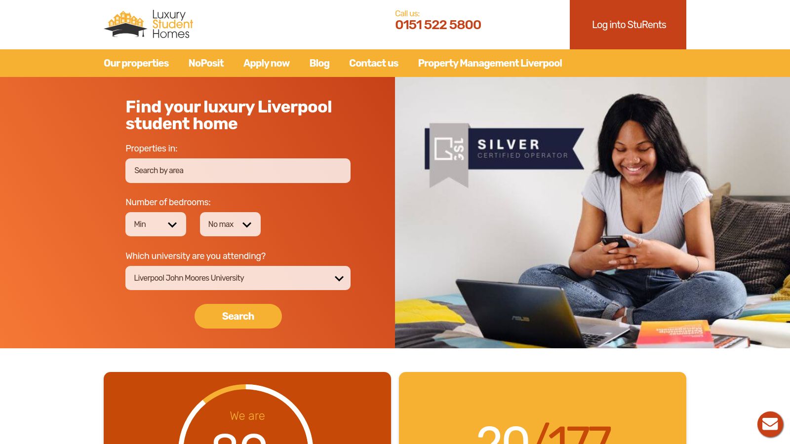 Luxury Student Homes page preview