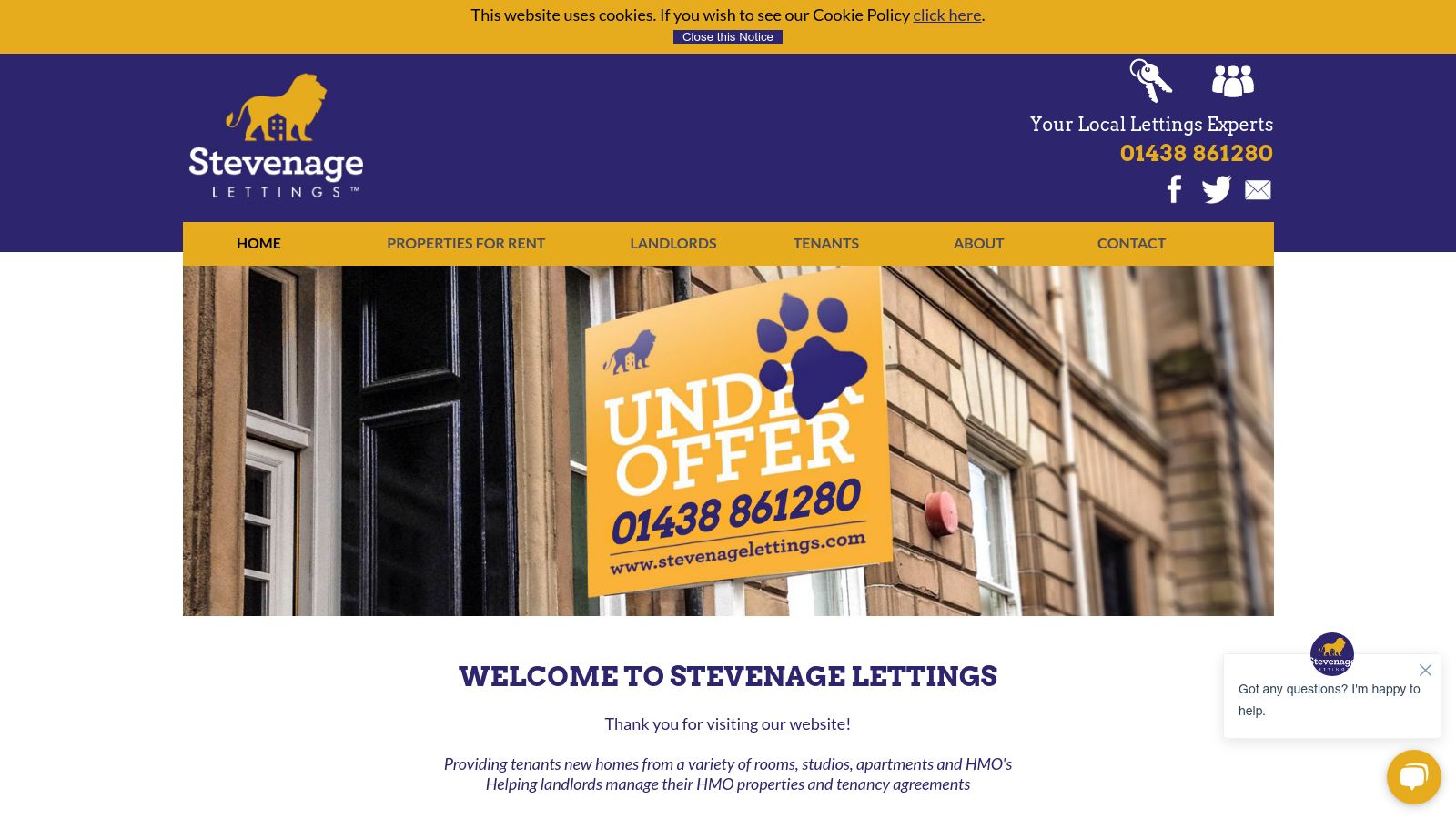 Stevenage Lettings page preview