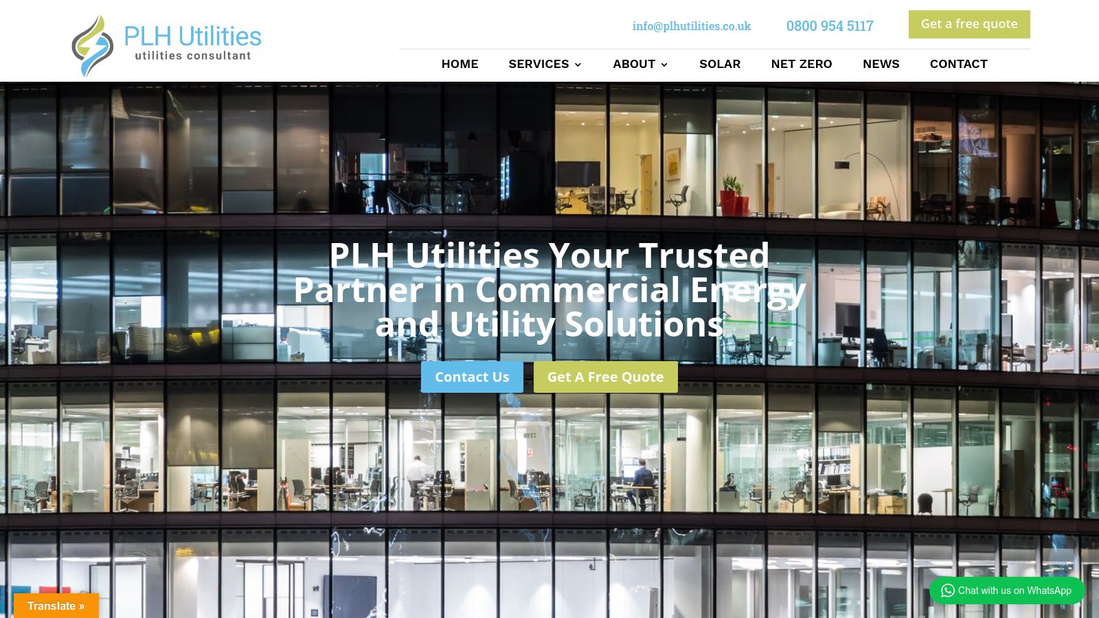 PLH Utilities page preview