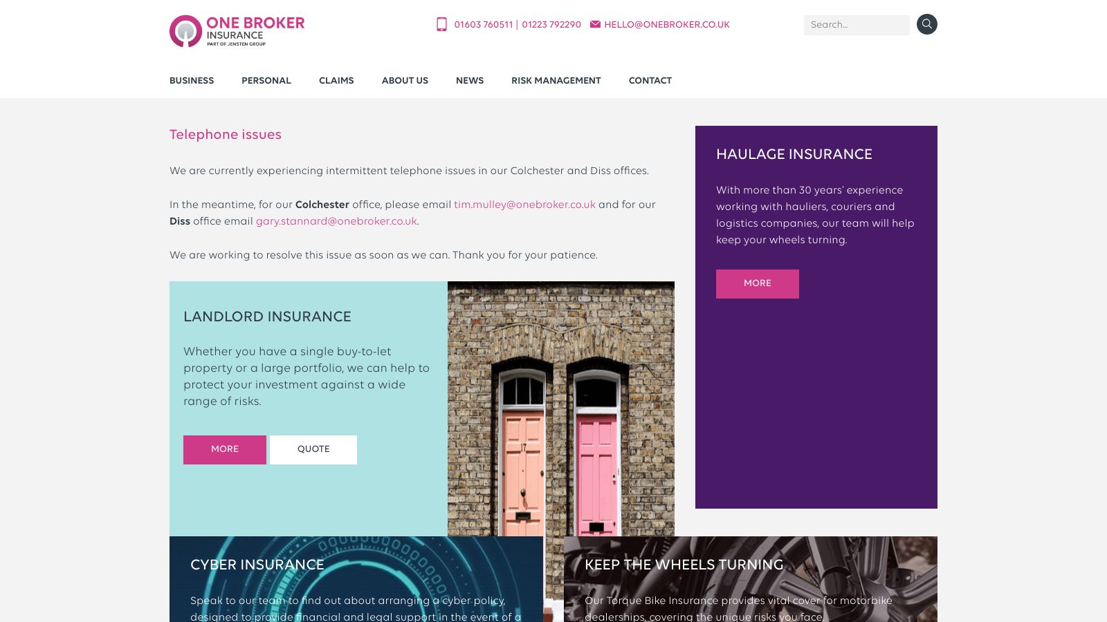 One Broker page preview