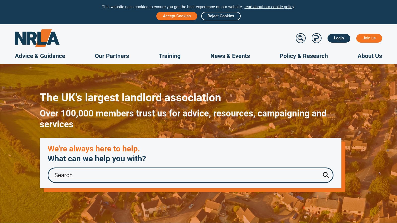 National Residential Landlords Association page preview