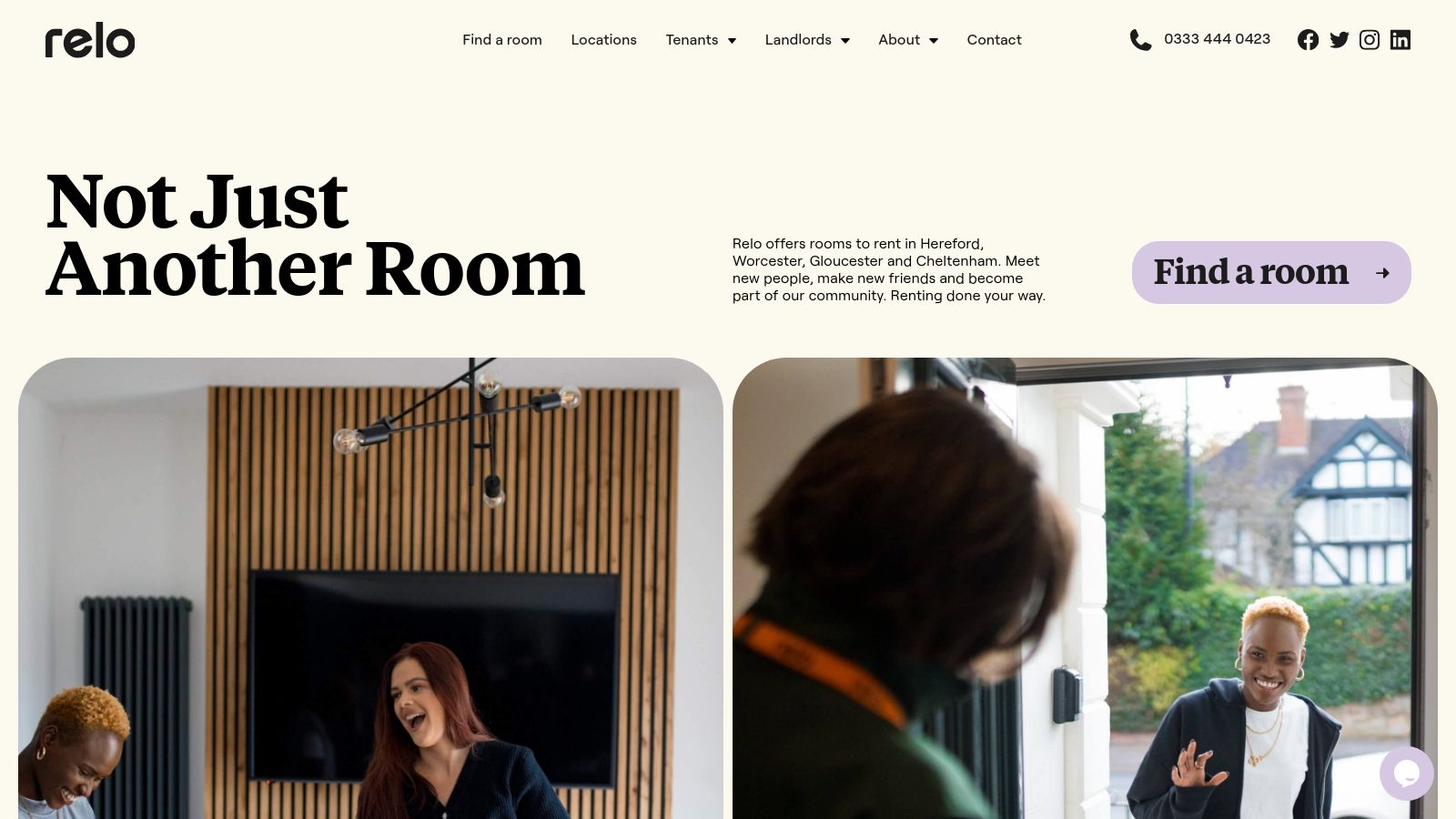 Relo Rooms page preview