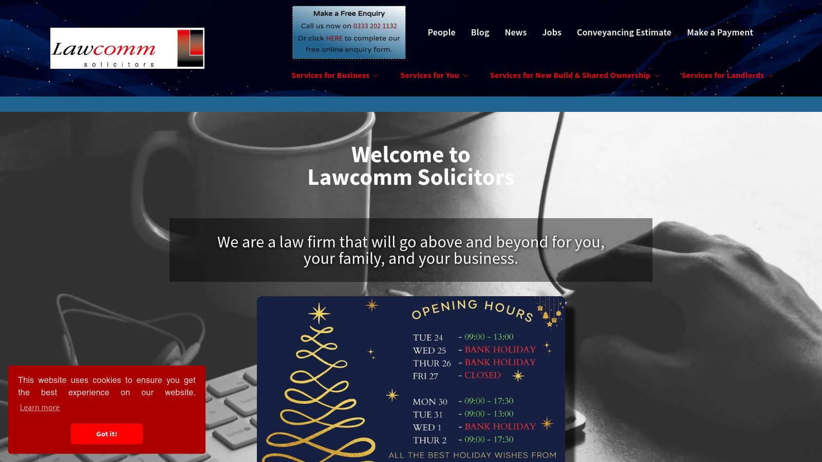 Lawcomm page preview