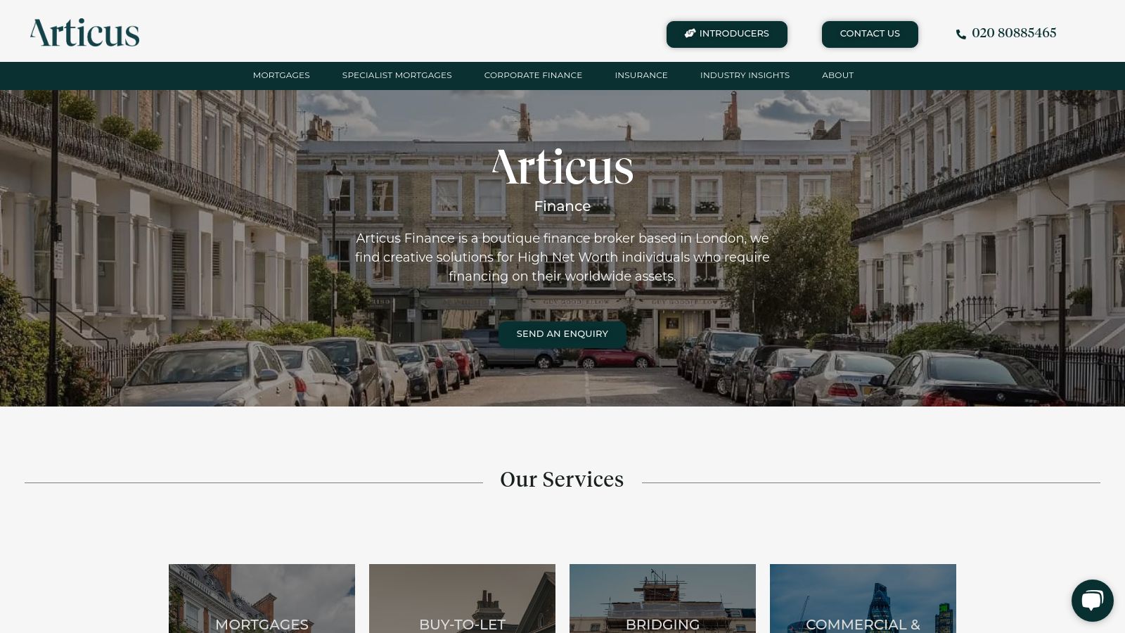Articus Finance page preview