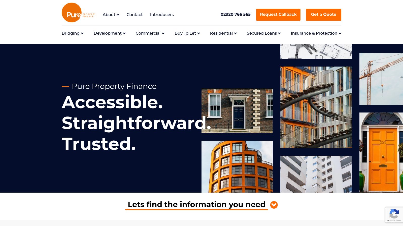 Pure Property Finance page preview