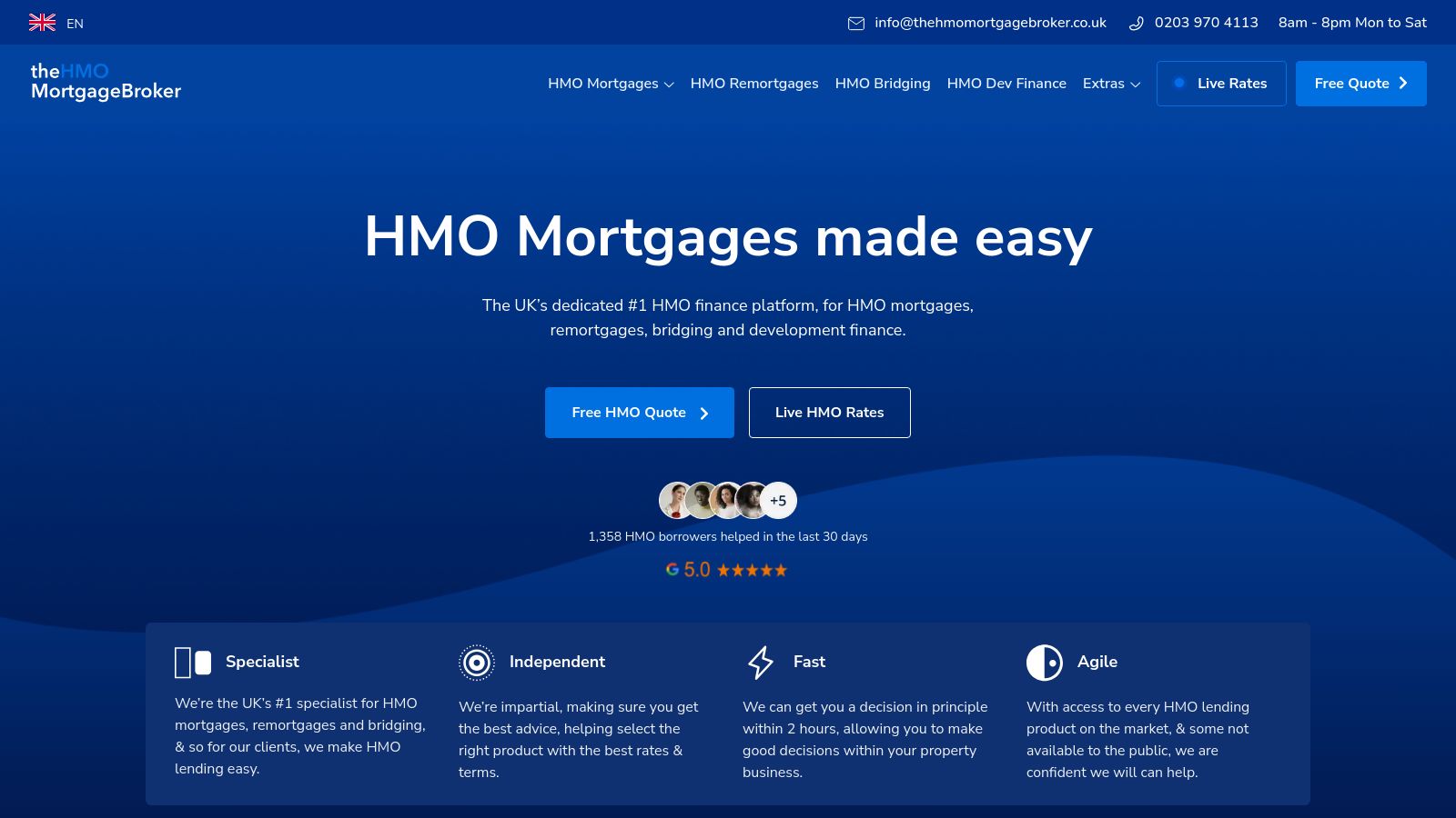 The HMO Mortgage Broker page preview