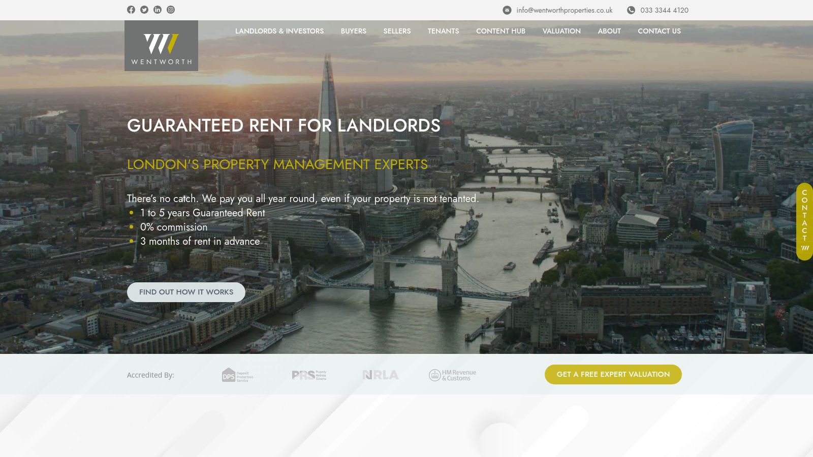 Wentworth Properties page preview