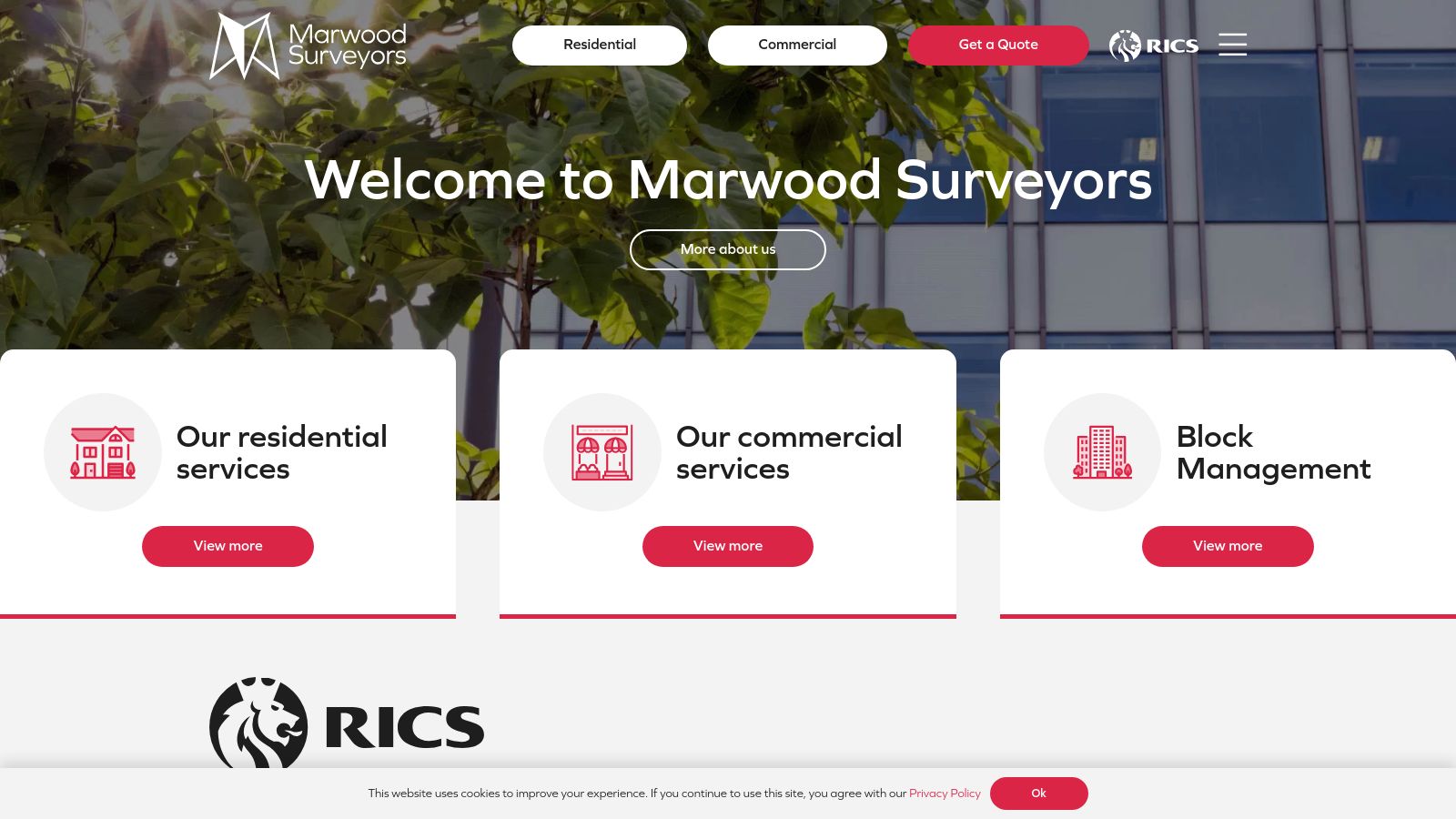 Marwood Surveyors page preview