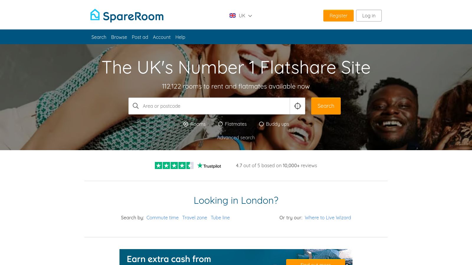 Spareroom page preview