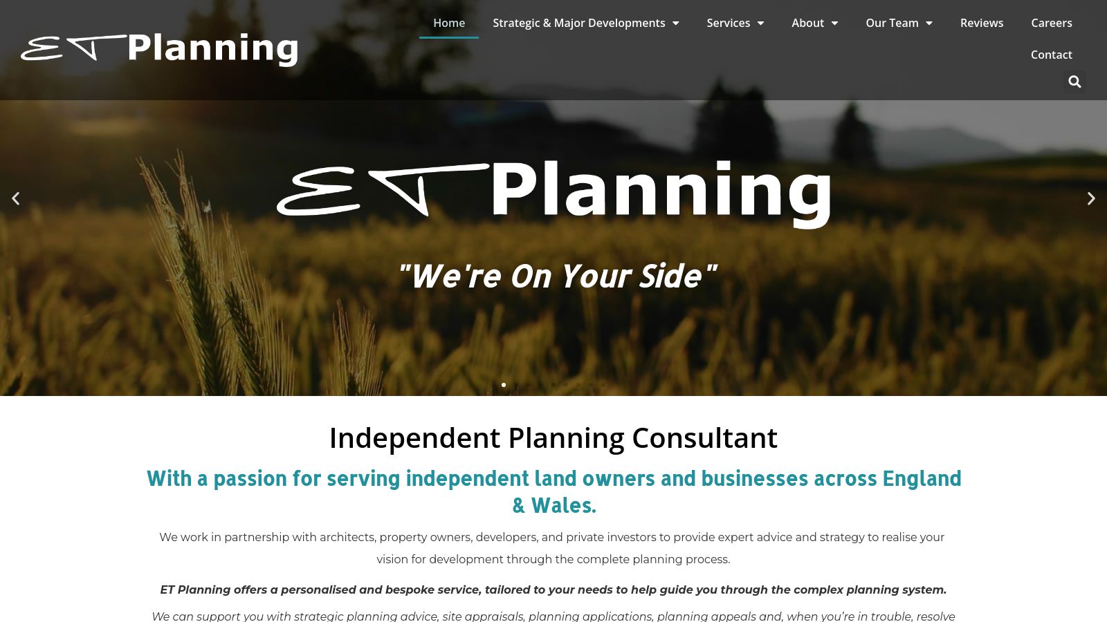 ET Planning page preview