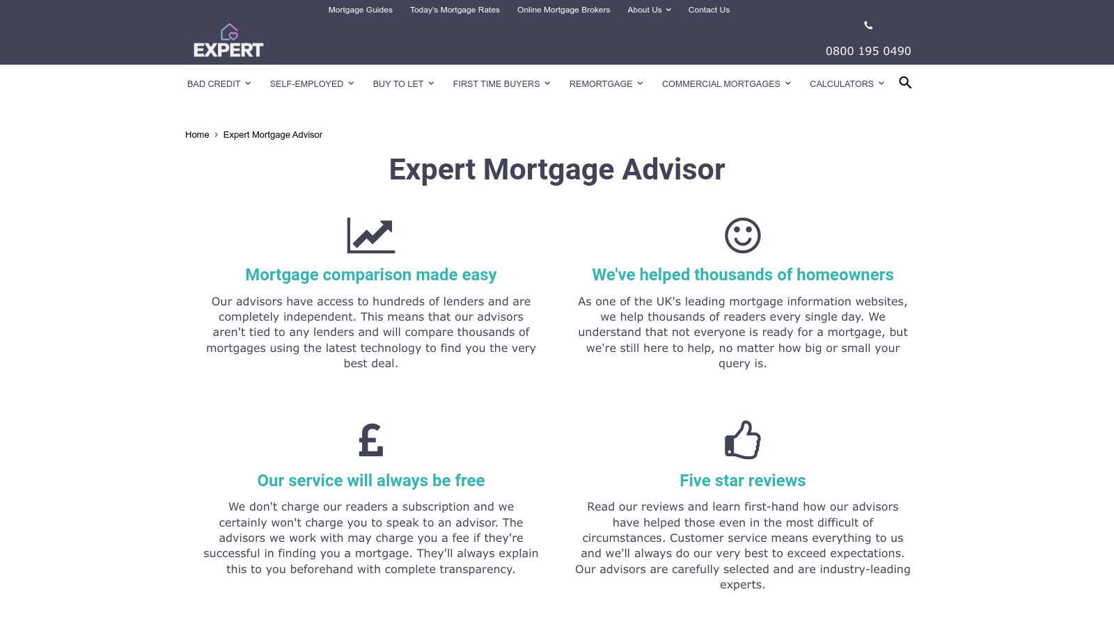 Expert Mortgage Advisor page preview