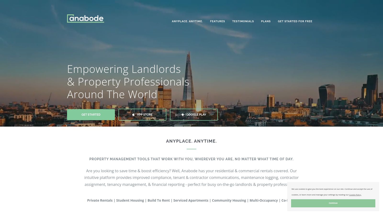 Anabode page preview