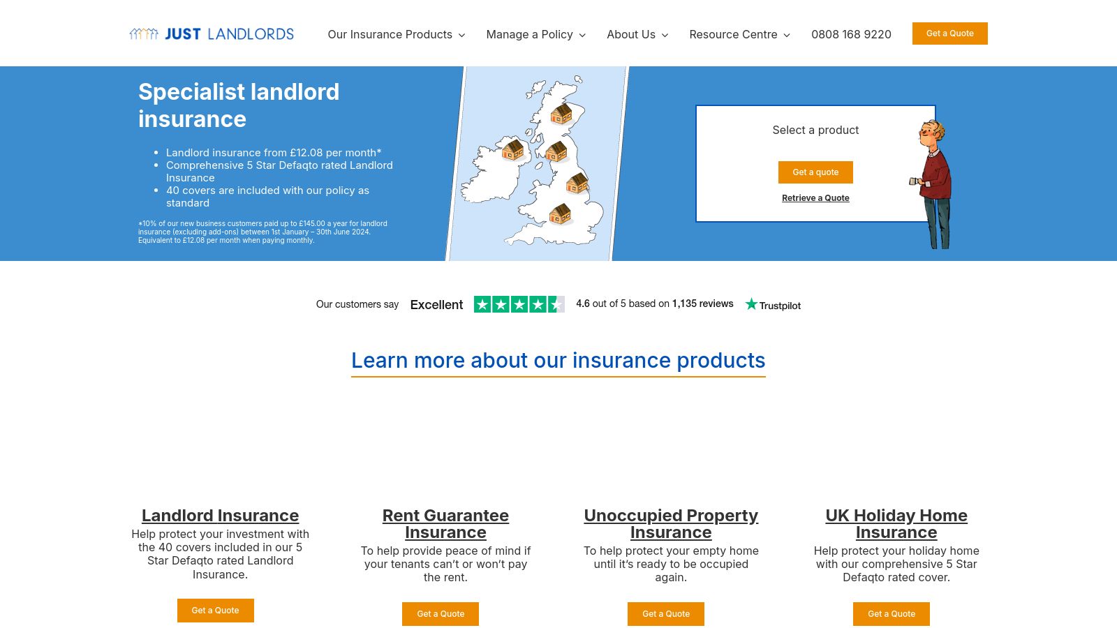 Just Landlords page preview